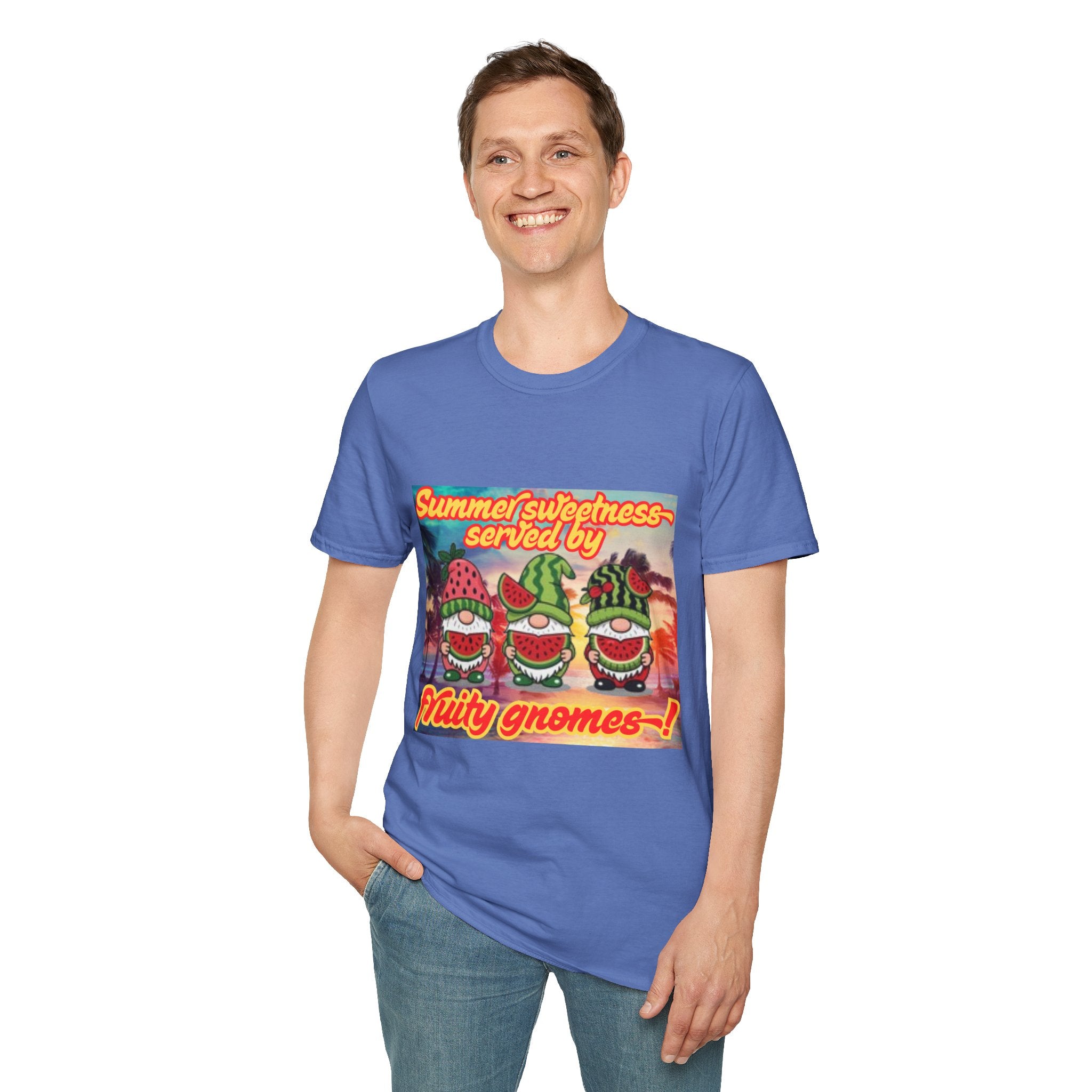 Summer Sweetness Served By Fruity Gnomes Unisex Softstyle T-Shirt