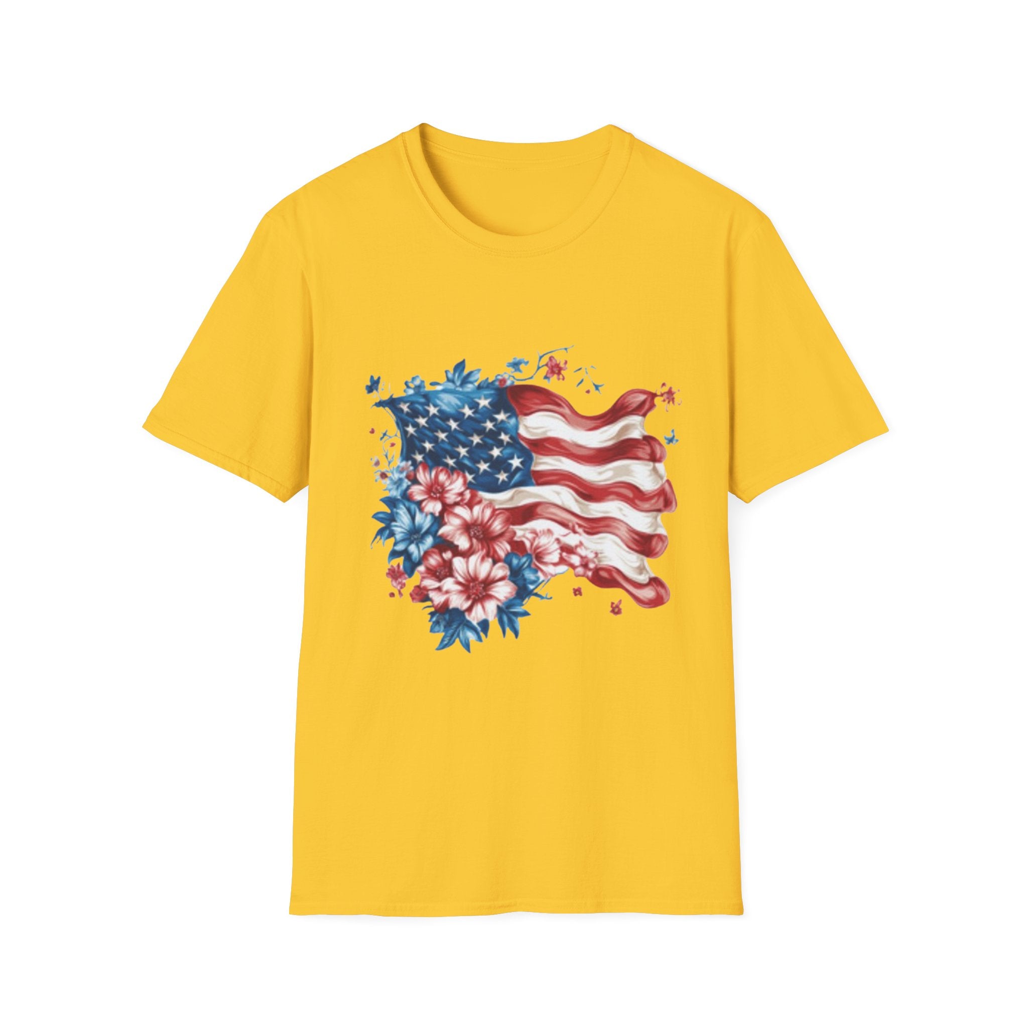 Patriotic USA Flag Unisex Softstyle T-Shirt