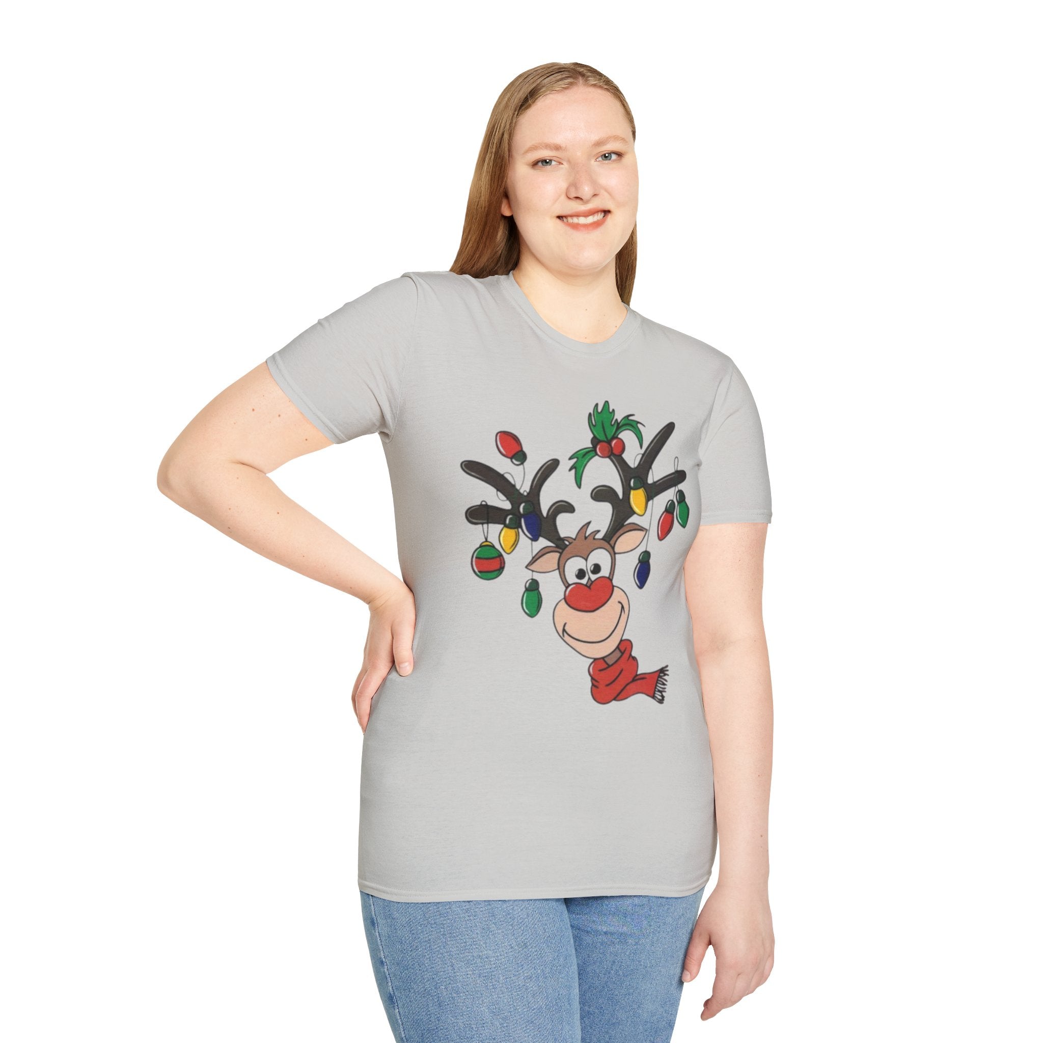 Festive Reindeer Unisex Softstyle T-Shirt