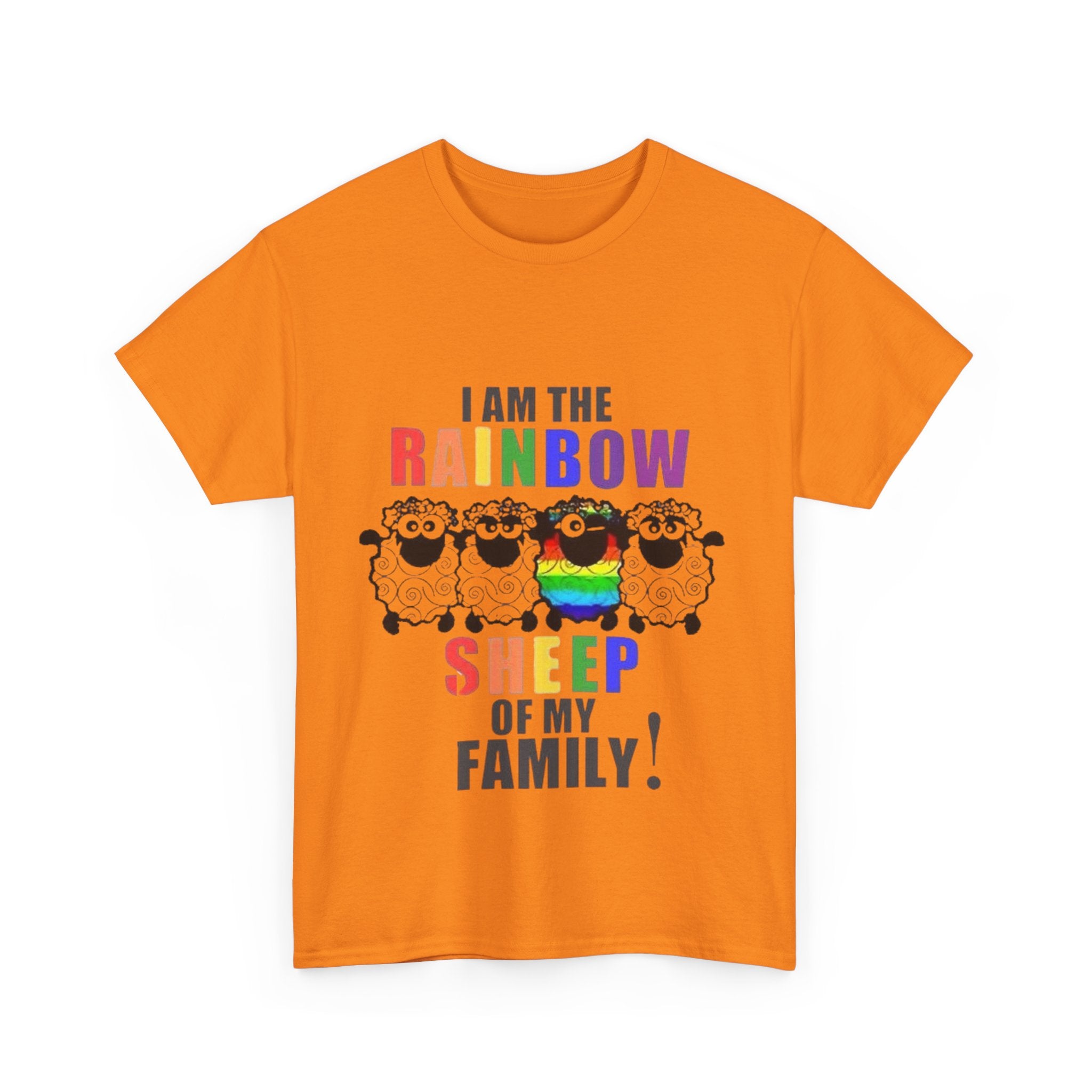 I Am The Rainbow Sheep Of My Family Unisex Heavy Cotton T-Shirt