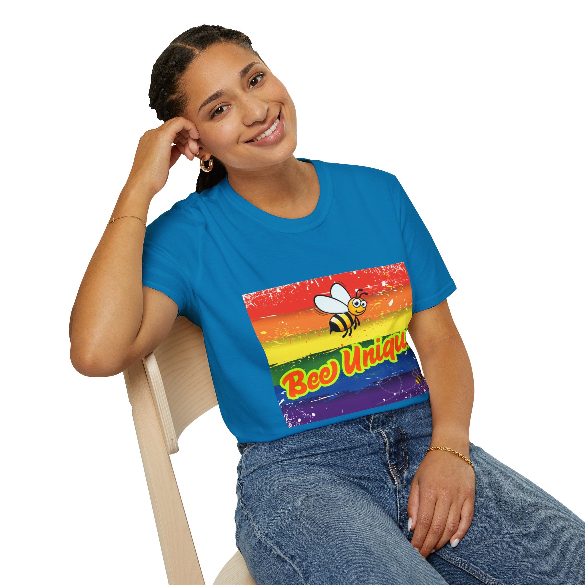 Bee Unique Rainbow Unisex Softstyle T-Shirt