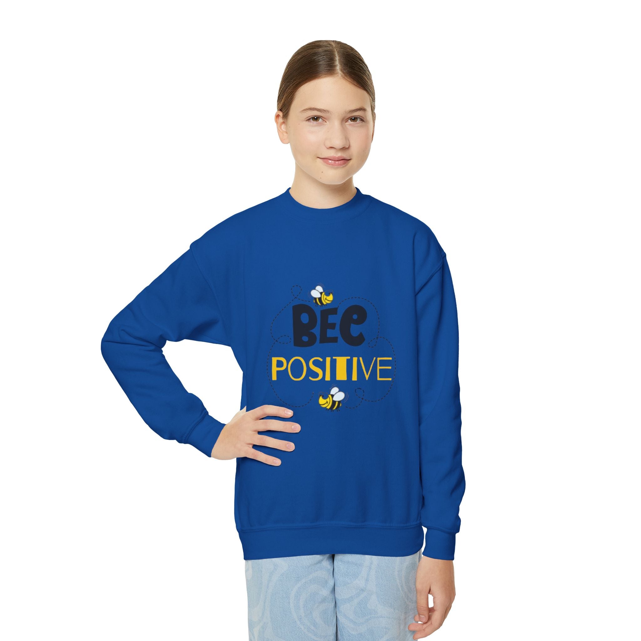 Bee Positive Youth Crewneck Sweatshirt