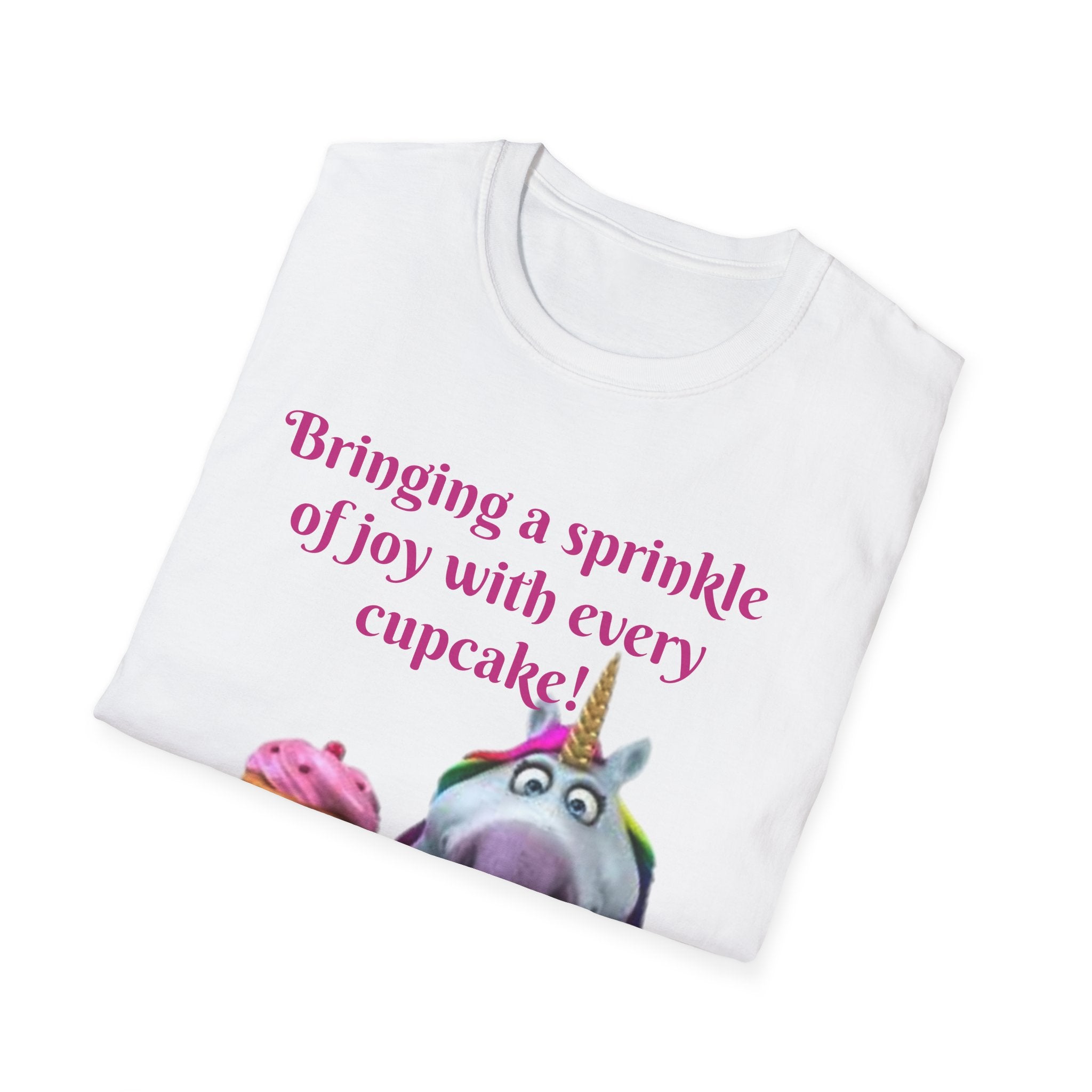 Bringing A Sprinkle Of Joy With Every Cupcake Unicorn Unisex Softstyle T-Shirt
