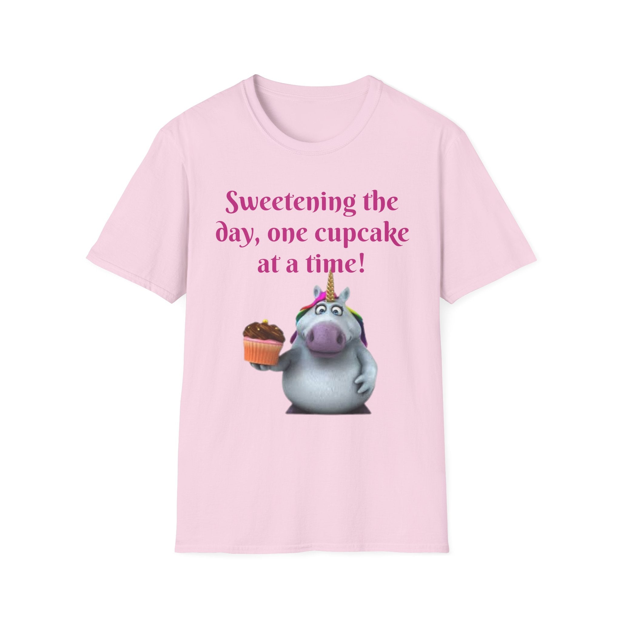 Sweetening The Day, One Cupcake At A Time! Unicorn Unisex Softstyle T-Shirt