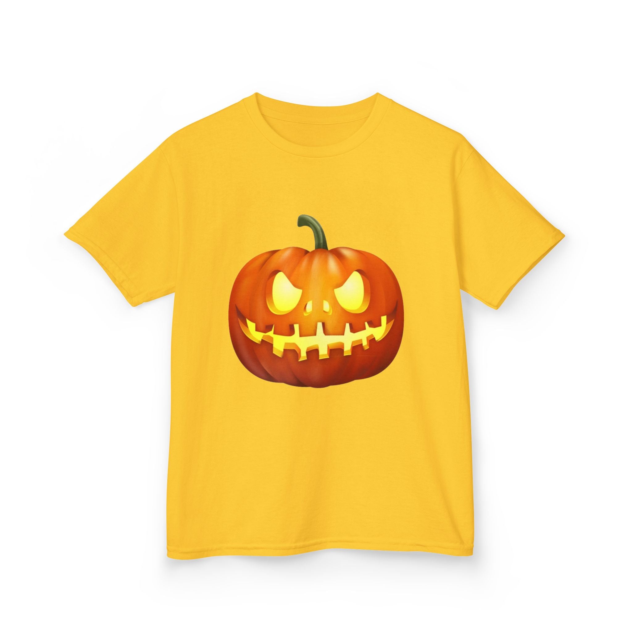 Halloween Pumpkin Kids Heavy Cotton Short Sleeve T-Shirt