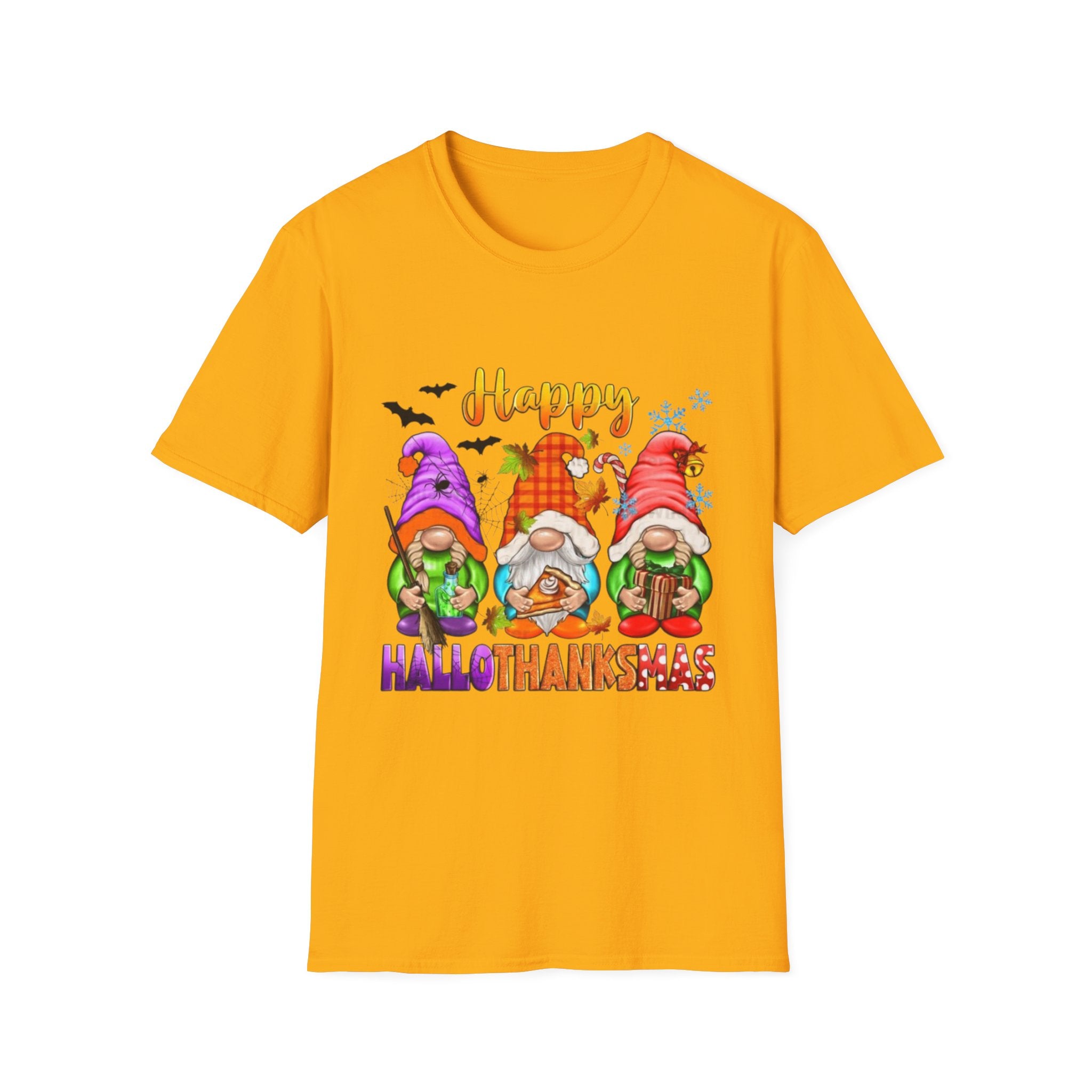 Happy Hallothanksmas Gnome Unisex Softstyle T-Shirt