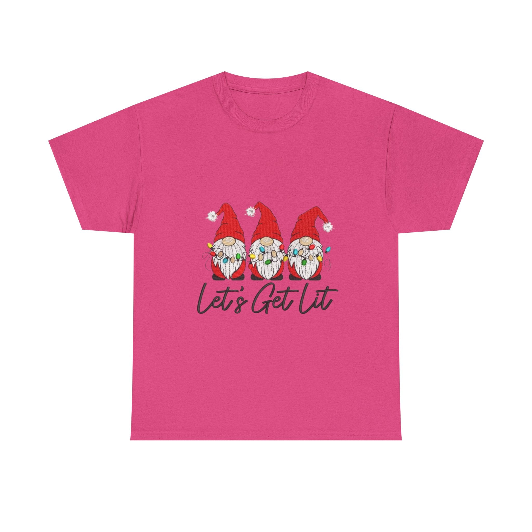 Let's Get Lit Gnome Unisex Heavy Cotton T-Shirt