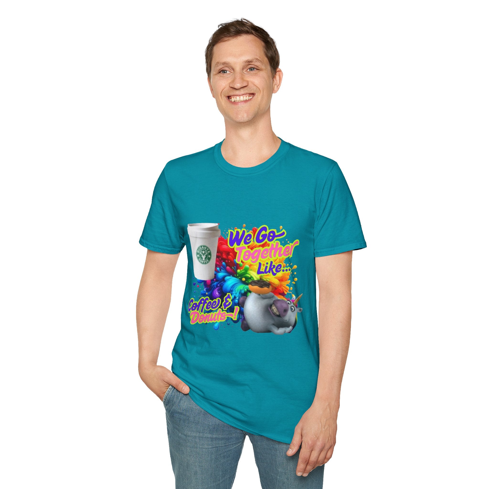 We Go Together Like Coffee & Donuts Unisex Softstyle T-Shirt