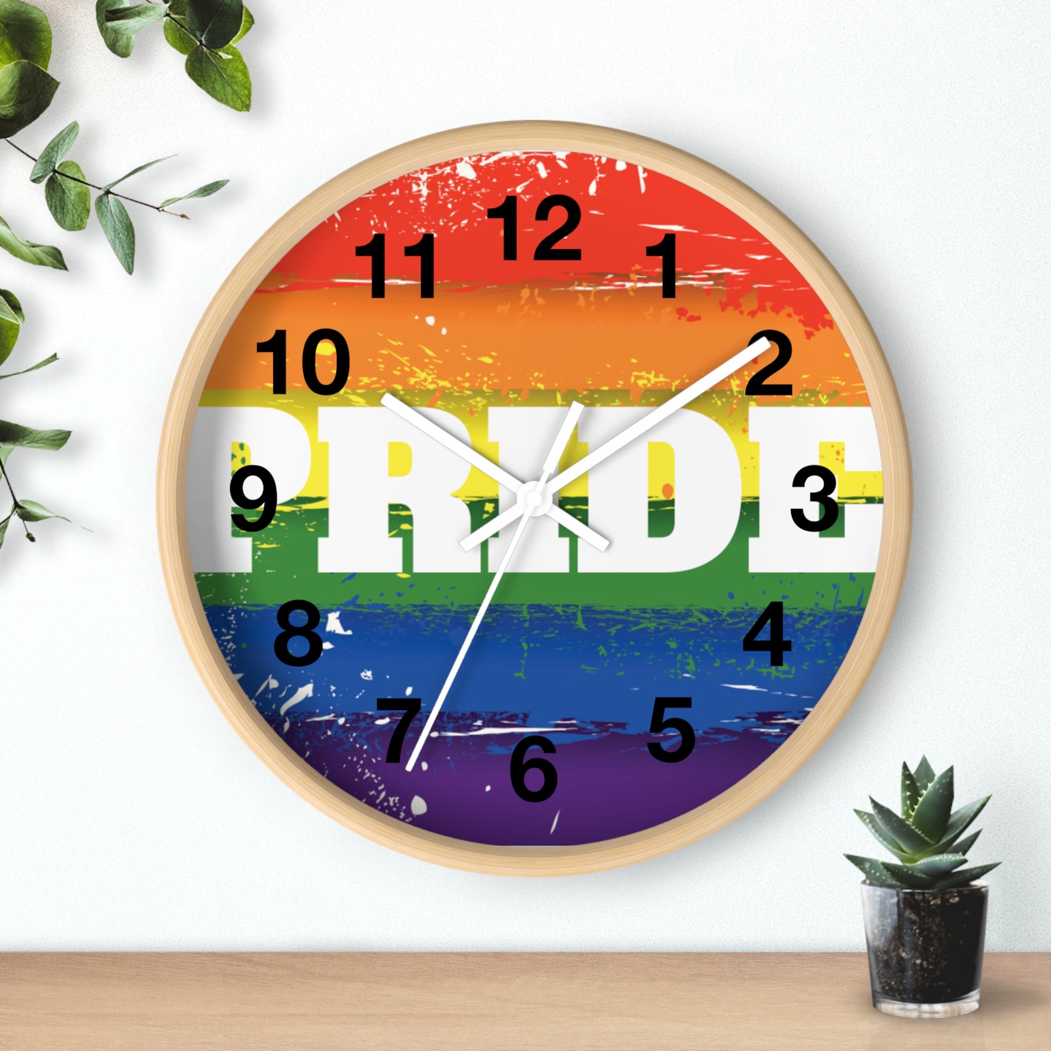 Pride Rainbow Wall Clock