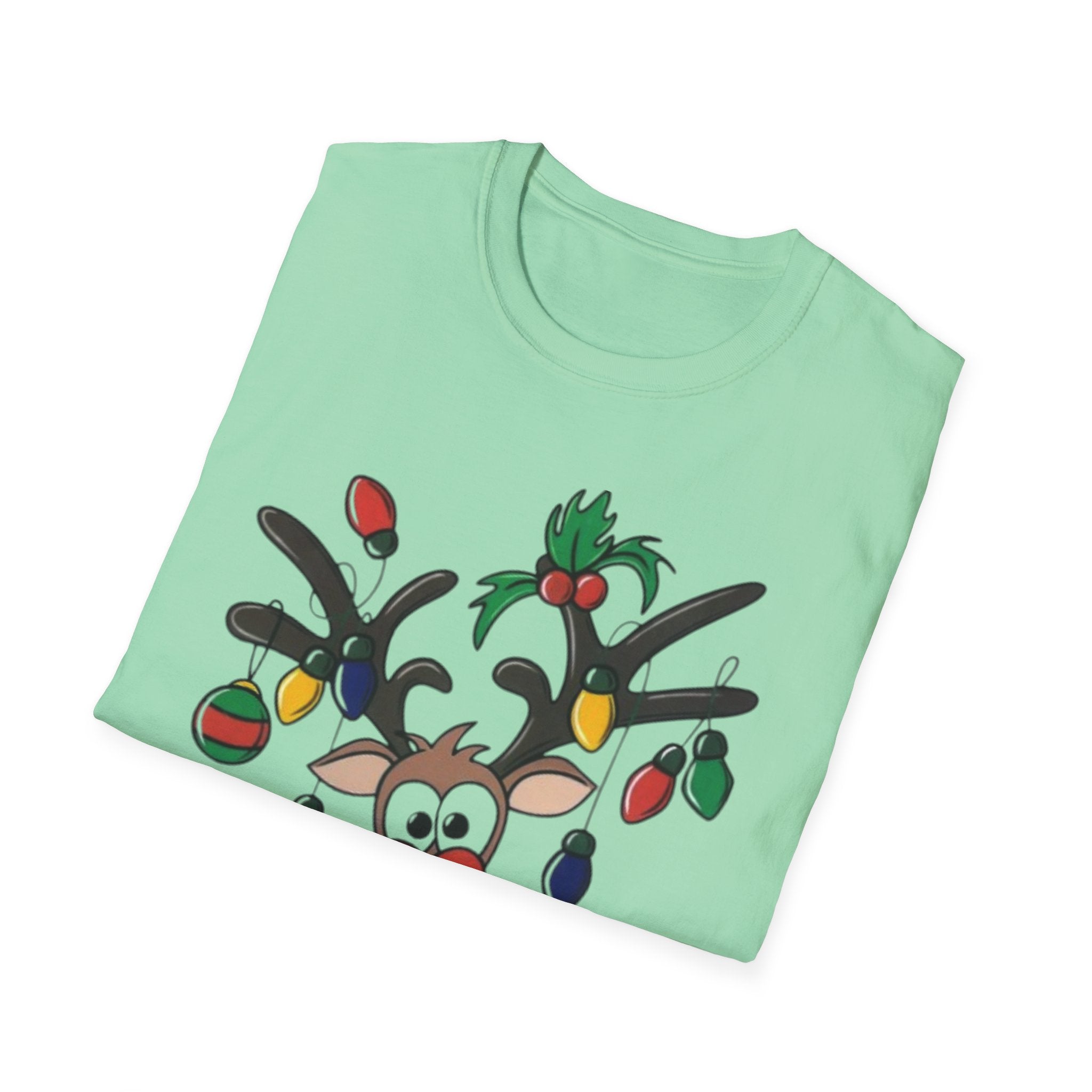 Festive Reindeer Unisex Softstyle T-Shirt