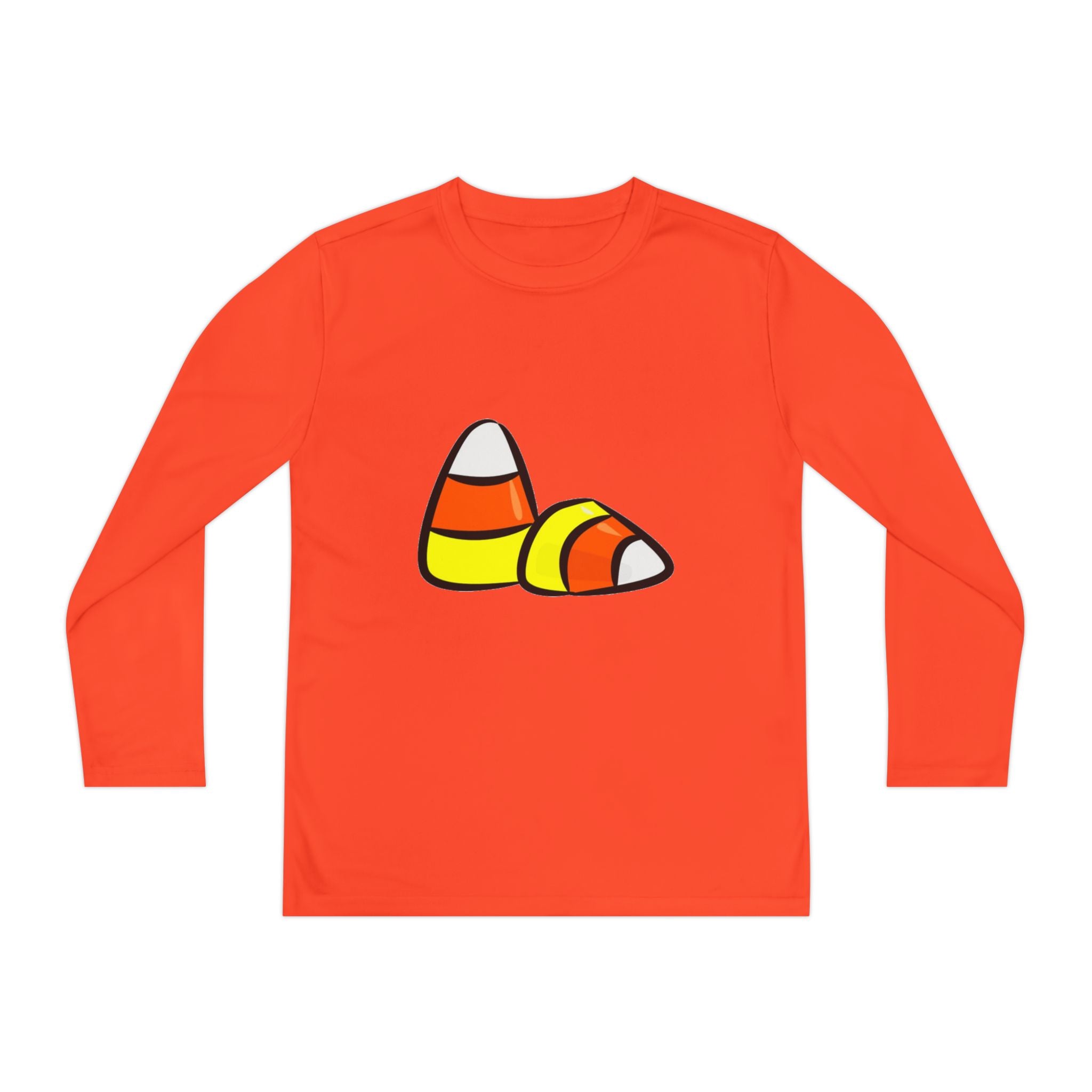 Halloween Candy Corn Youth Long Sleeve Competitor T-Shirt