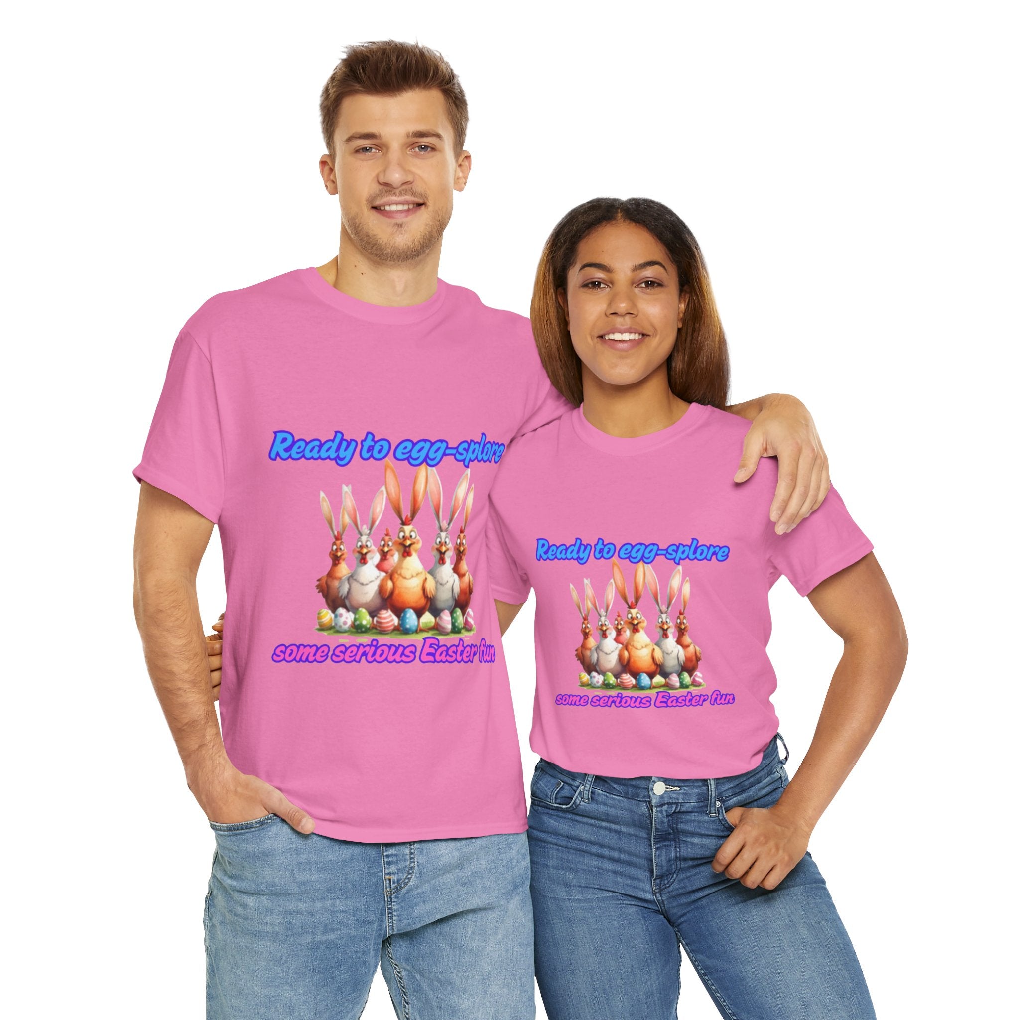 Ready To Egg-splore Some Serious Easter Fun Unisex Heavy Cotton T-Shirt