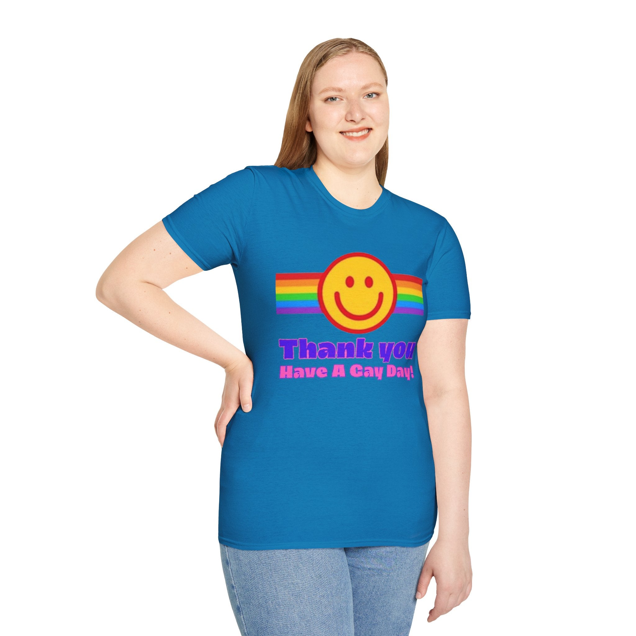 Thank You Have A Gay Day Unisex Softstyle T-Shirt