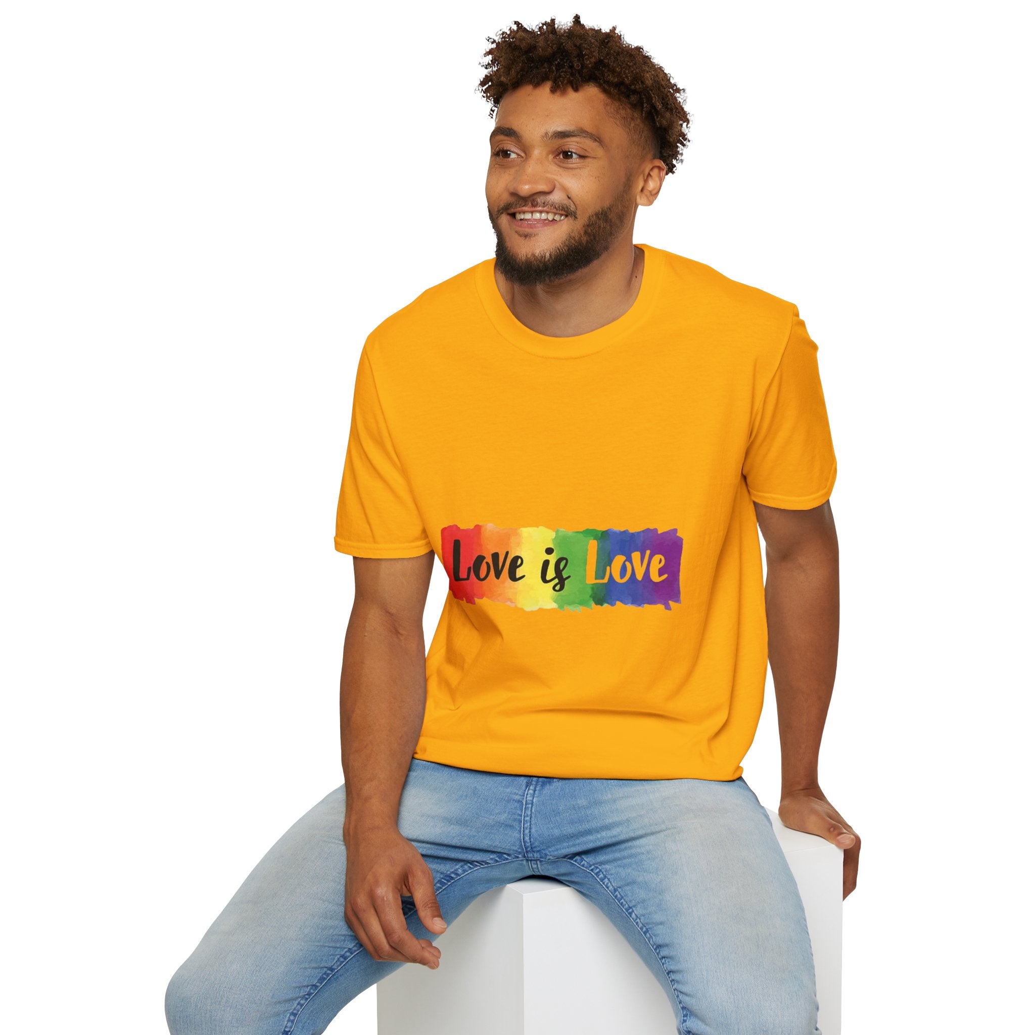 Rainbow Love is Love Unisex Softstyle T-Shirt