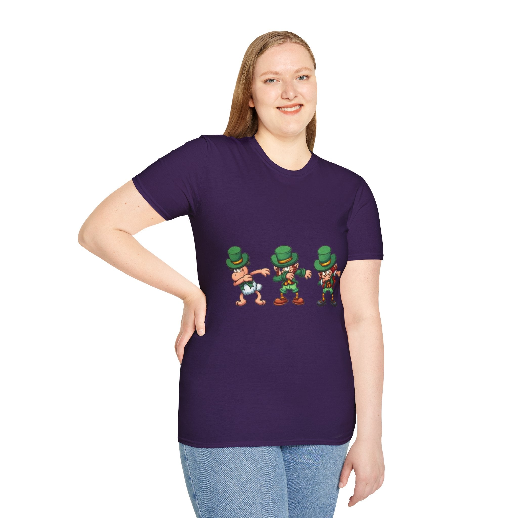 Dabbing Leprechaun Unisex Softstyle T-Shirt