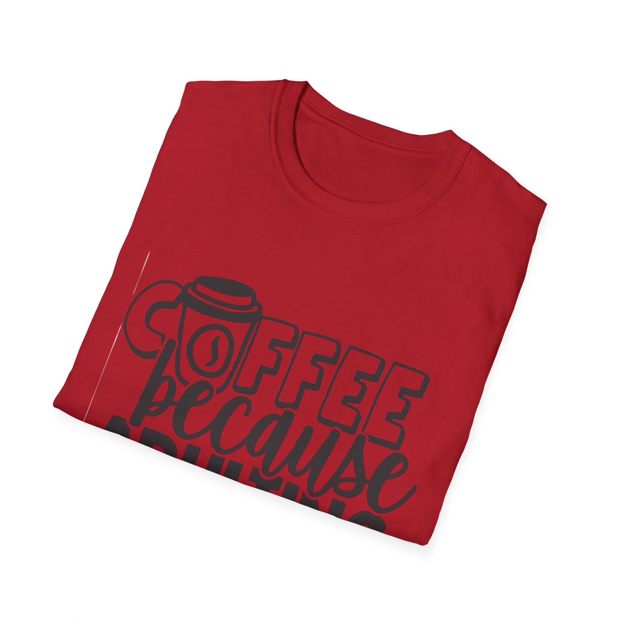 Coffee Because Adulting is Hard Unisex Softstyle T-Shirt