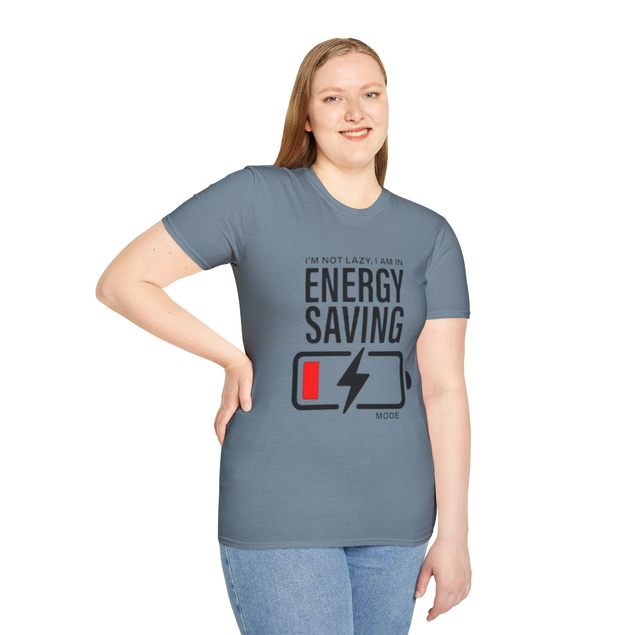 I'm Not Lazy I'm In Energy Saving Mode Unisex Softstyle T-Shirt