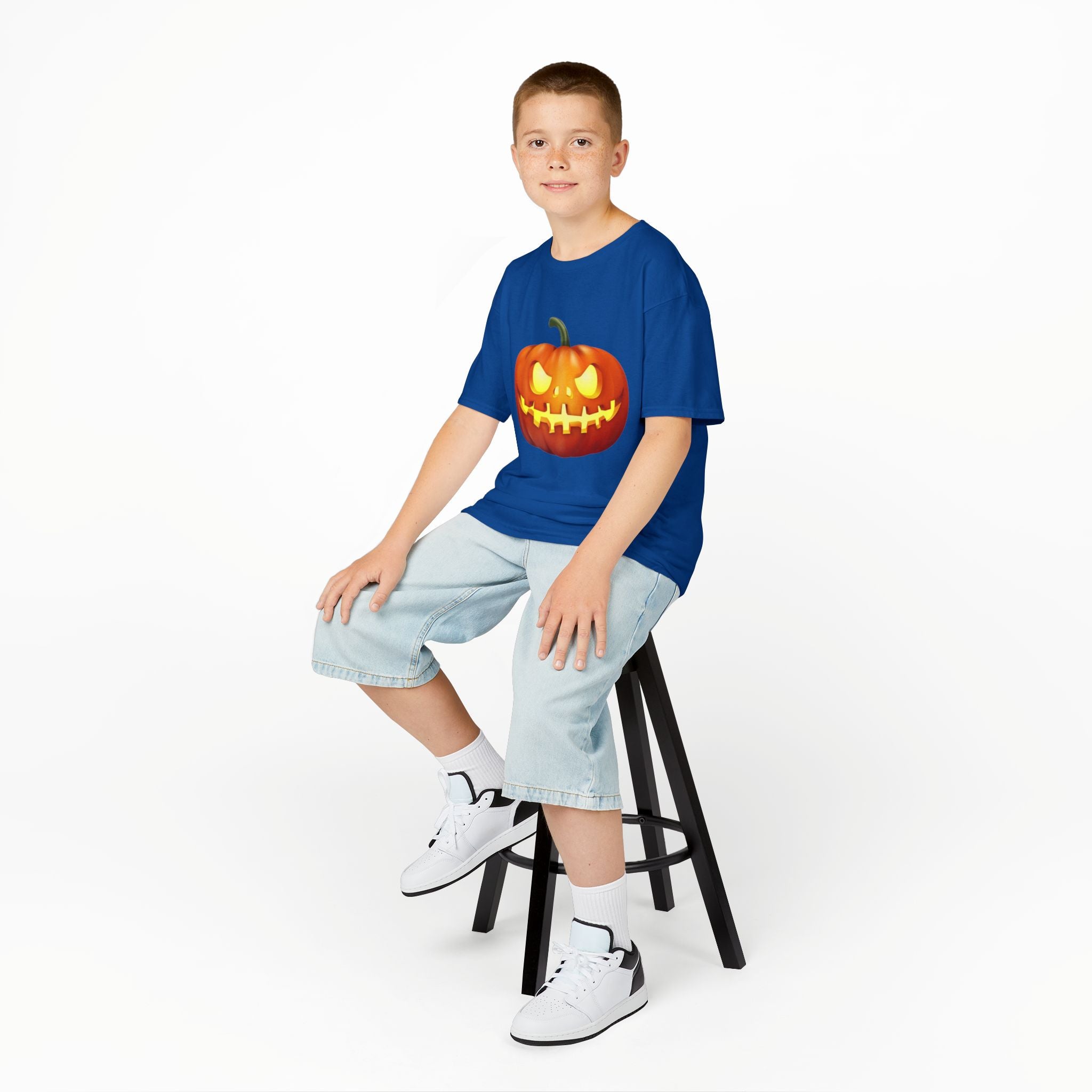 Halloween Pumpkin Kids Heavy Cotton Short Sleeve T-Shirt