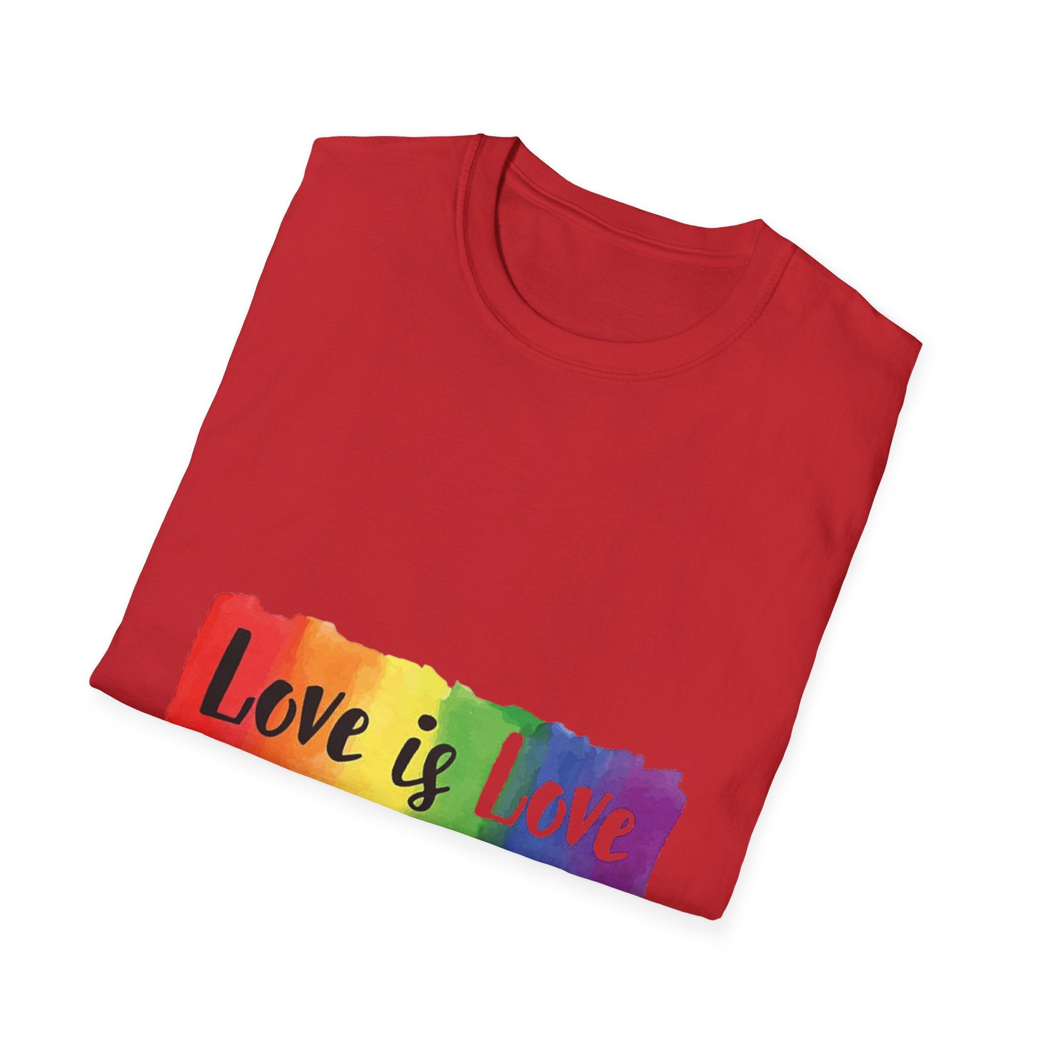 Rainbow Love is Love Unisex Softstyle T-Shirt