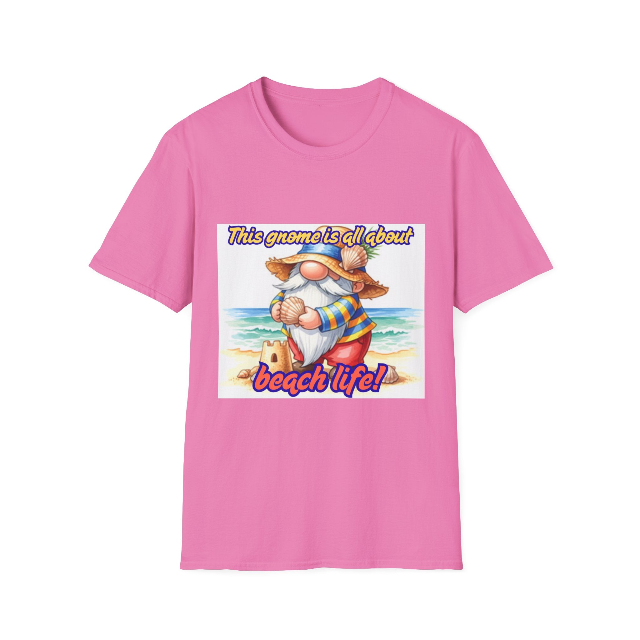 This Gnome Is All About Beach Life! Unisex Softstyle T-Shirt