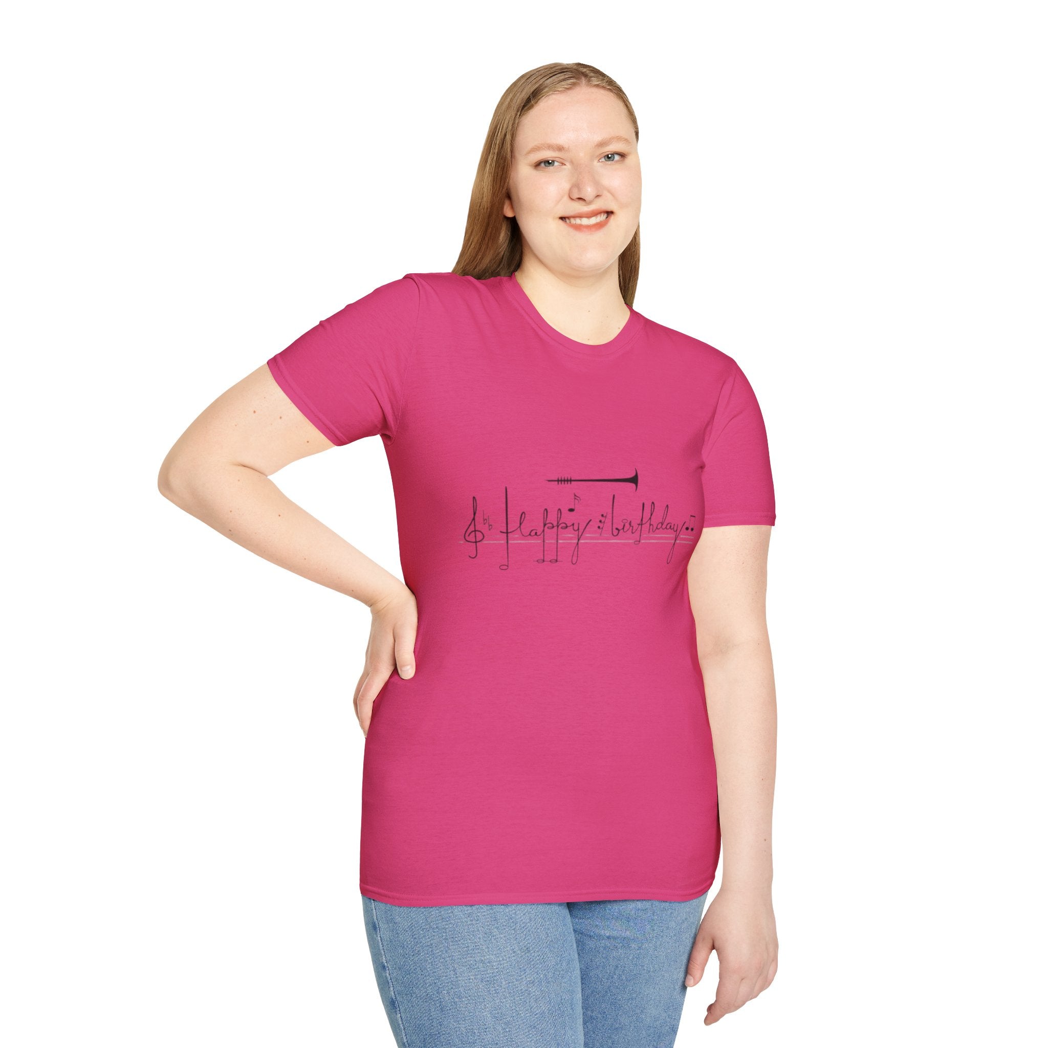 Music Note Birthday Unisex Softstyle T-Shirt-Personalize It!