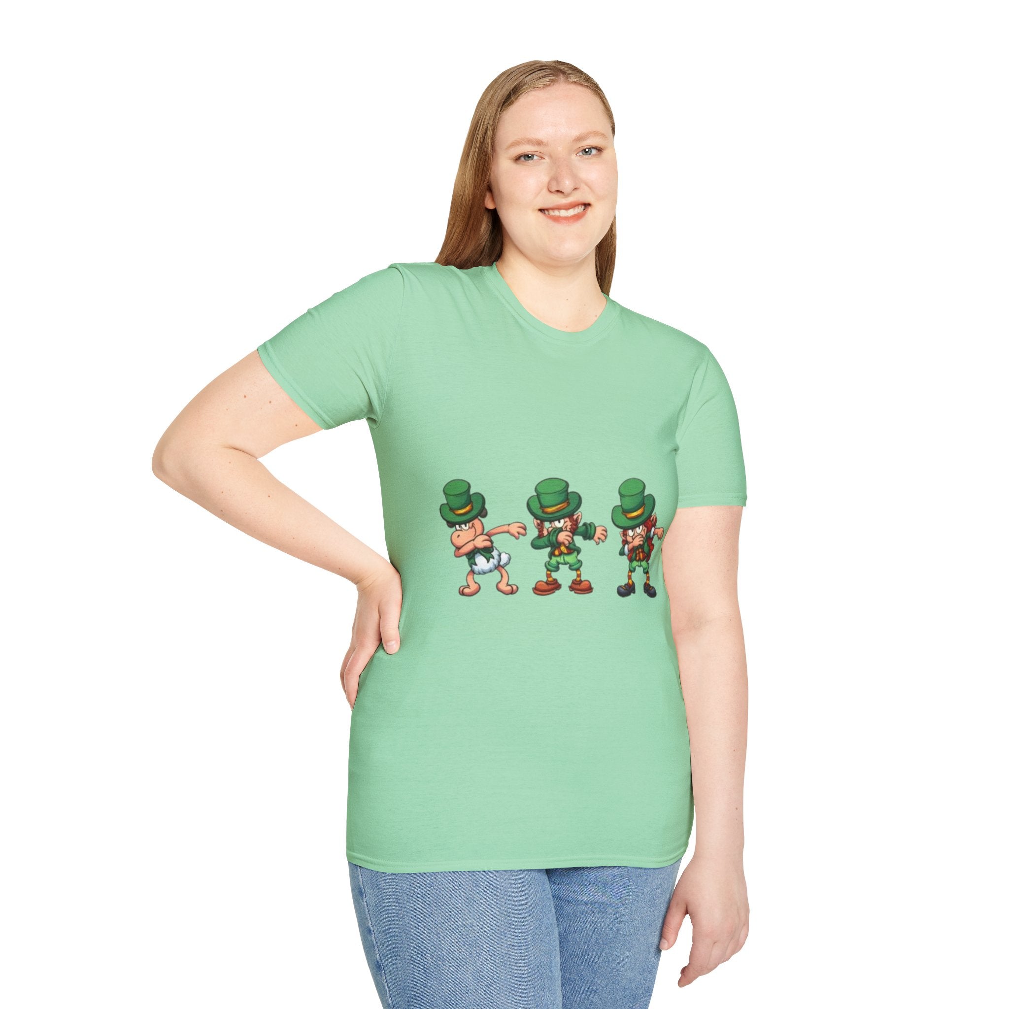 Dabbing Leprechaun Unisex Softstyle T-Shirt