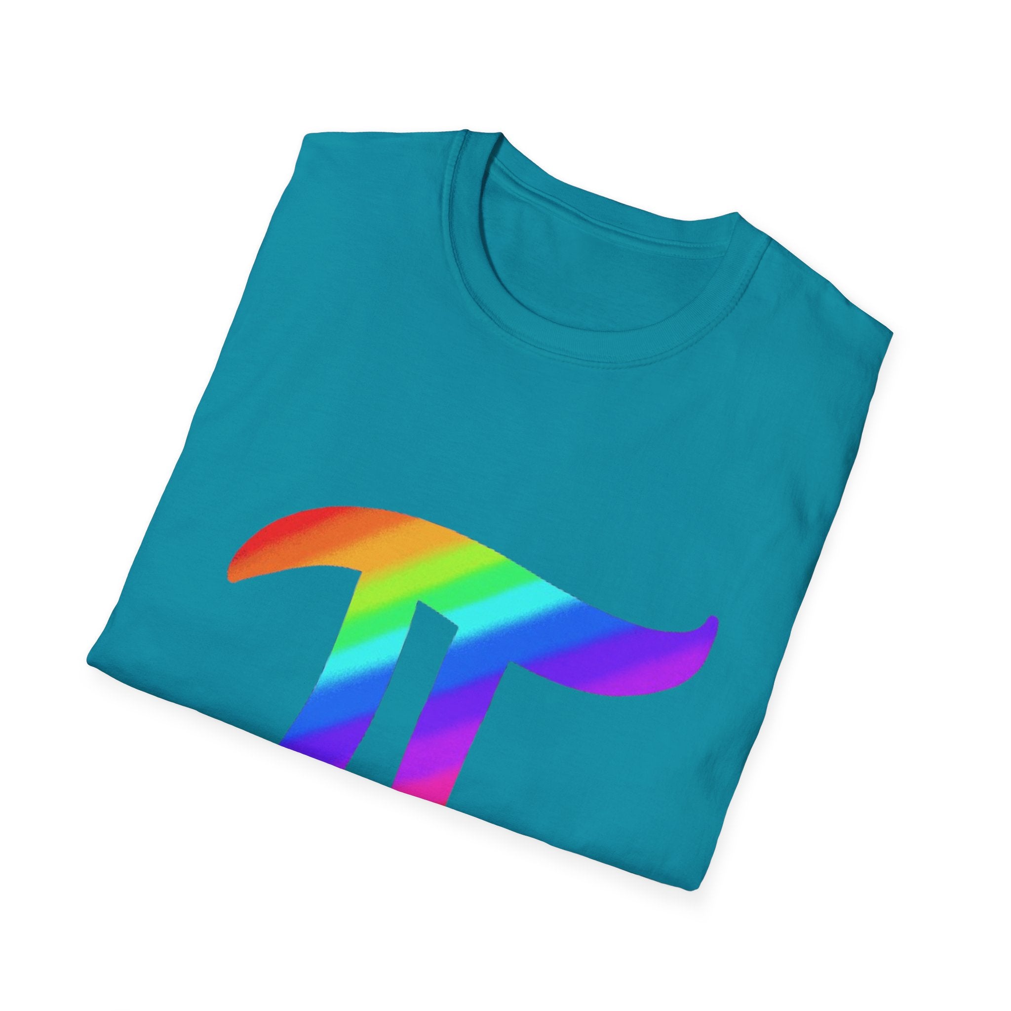 Rainbow Pi Symbol Unisex Softstyle T-Shirt