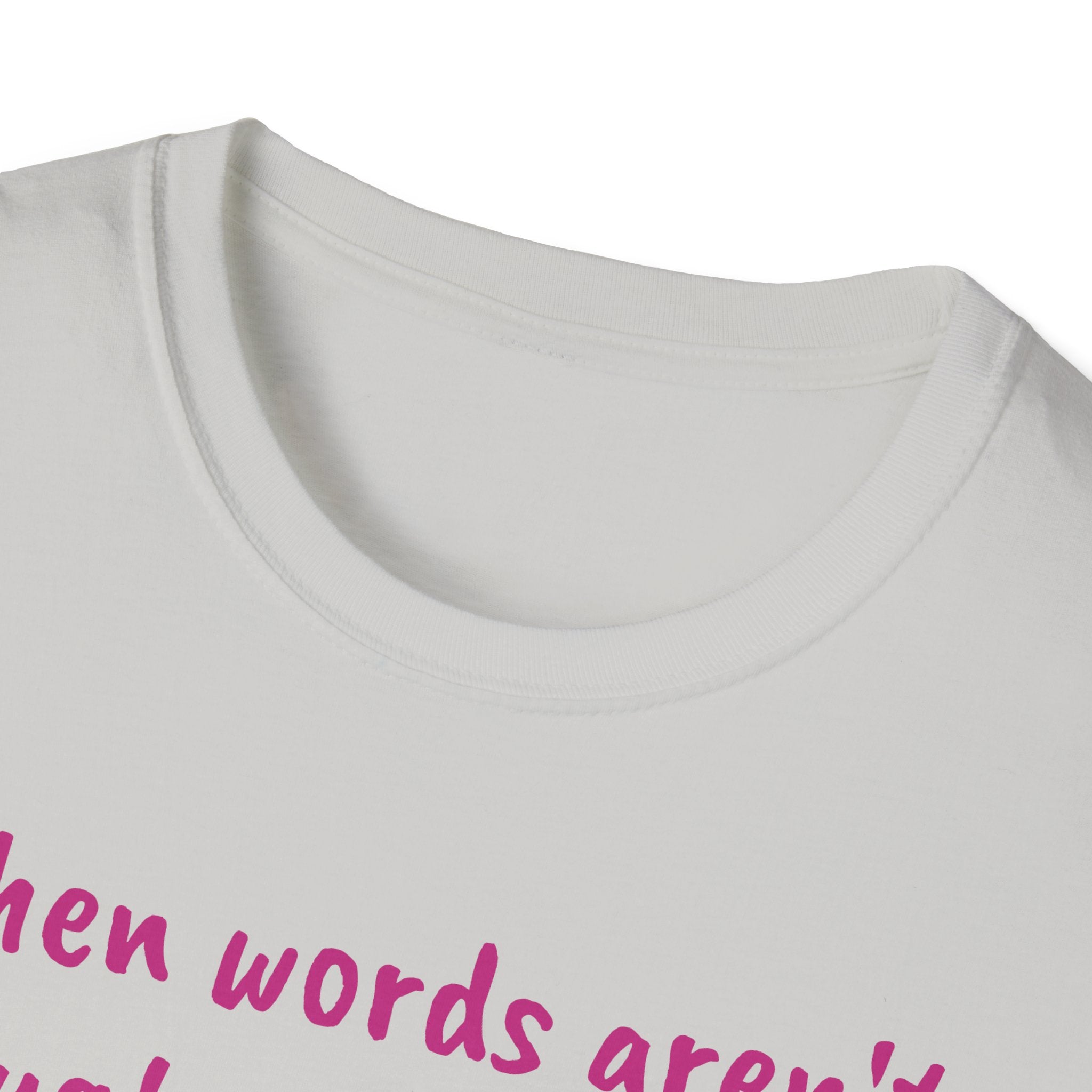 When Words Aren’t Enough, Give Flowers Unicorn Unisex Softstyle T-Shirt