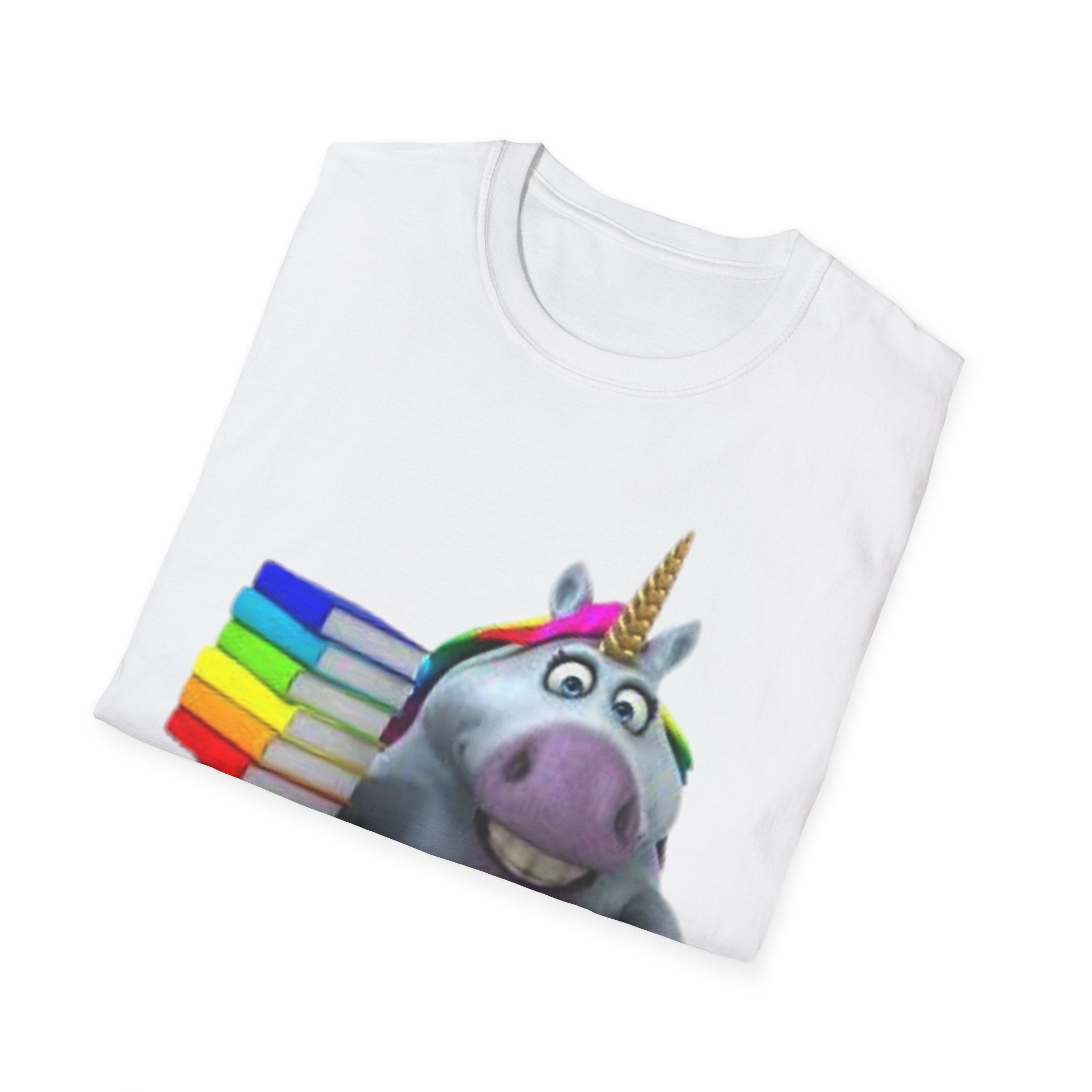 Unlocking Magic, One Book At A Time! Unicorn Unisex Softstyle T-Shirt