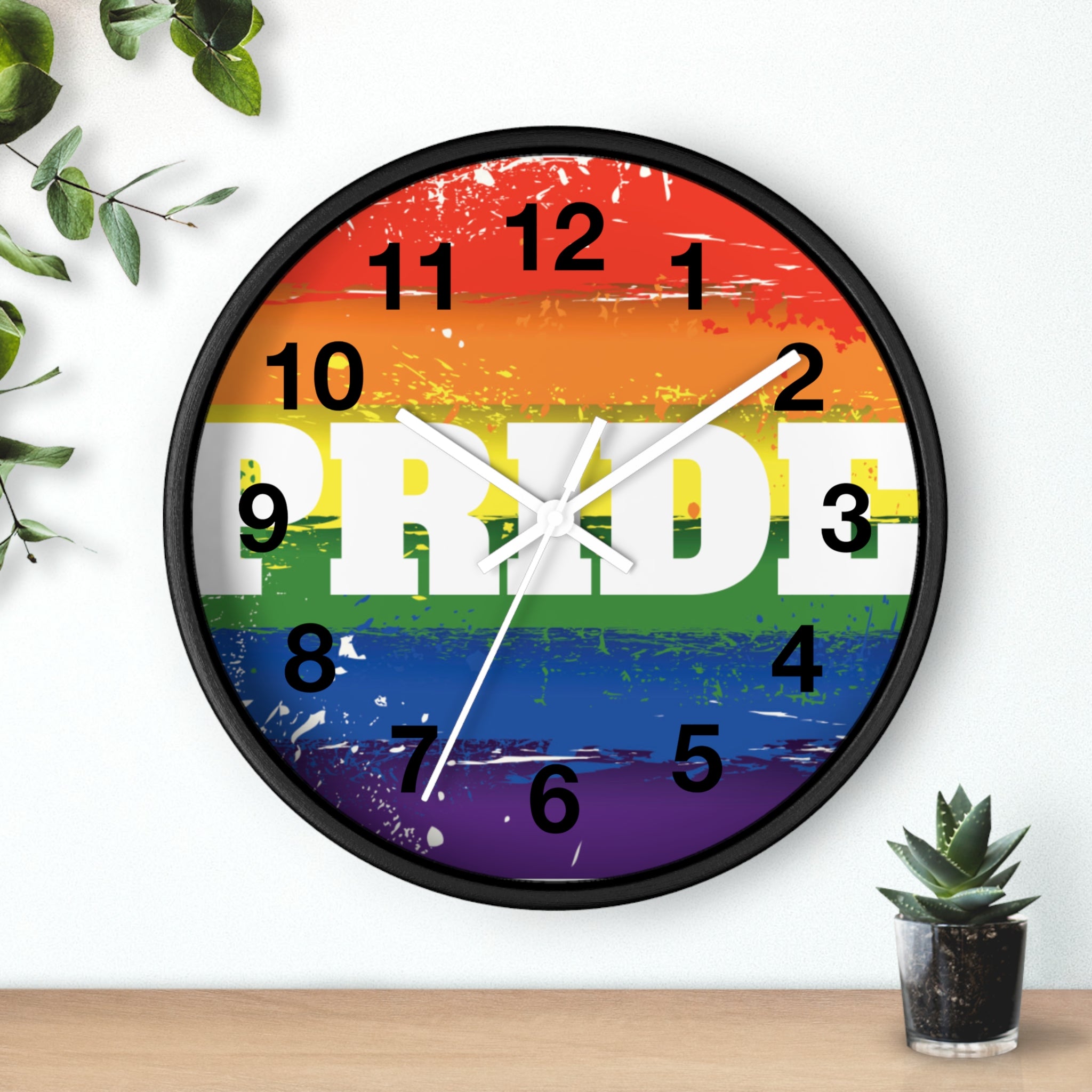 Pride Rainbow Wall Clock