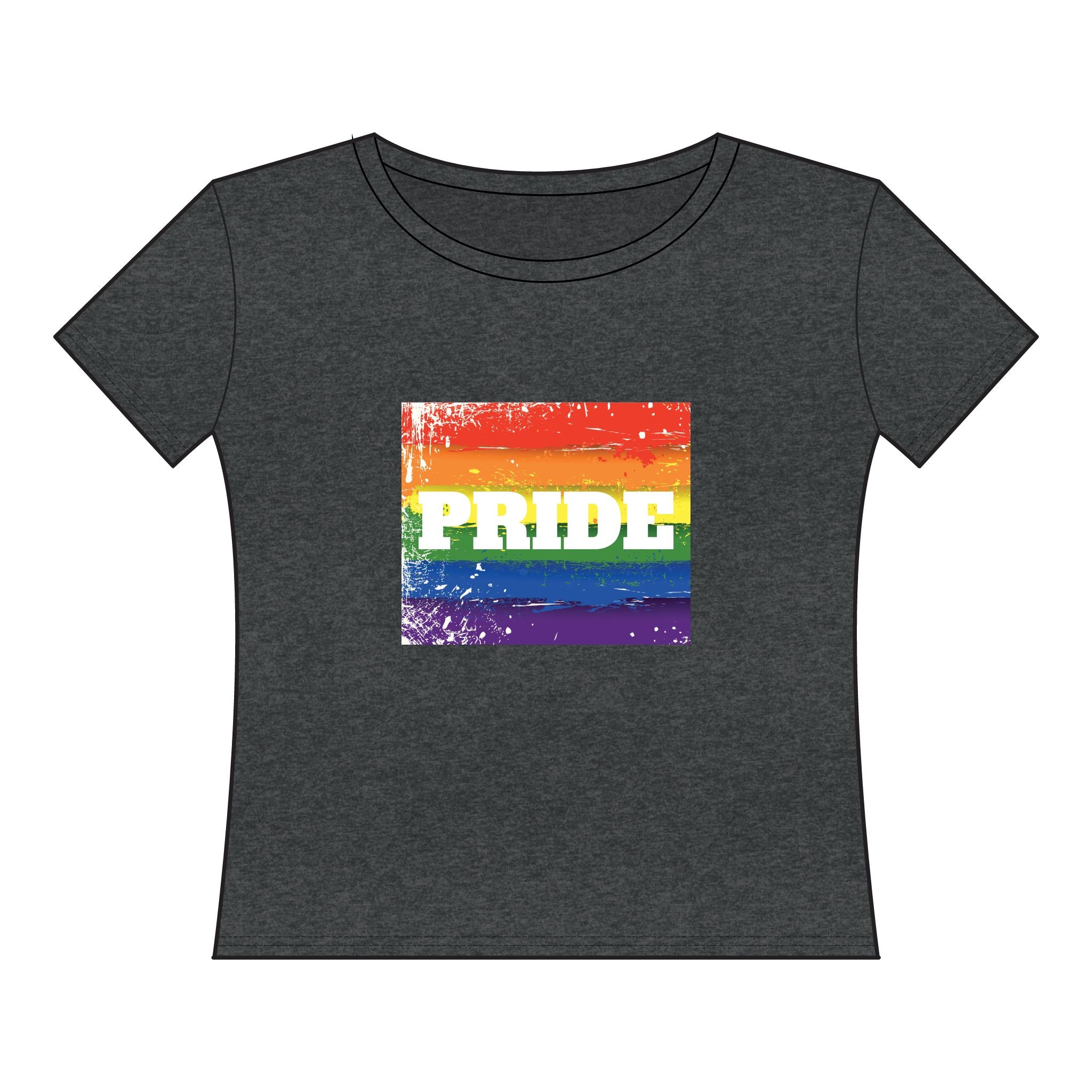 Pride Rainbow Women's Curvy Fine Jersey T-Shirt