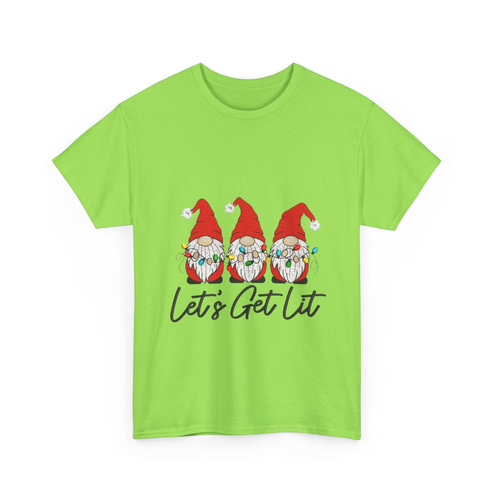 Let's Get Lit Gnome Unisex Heavy Cotton T-Shirt