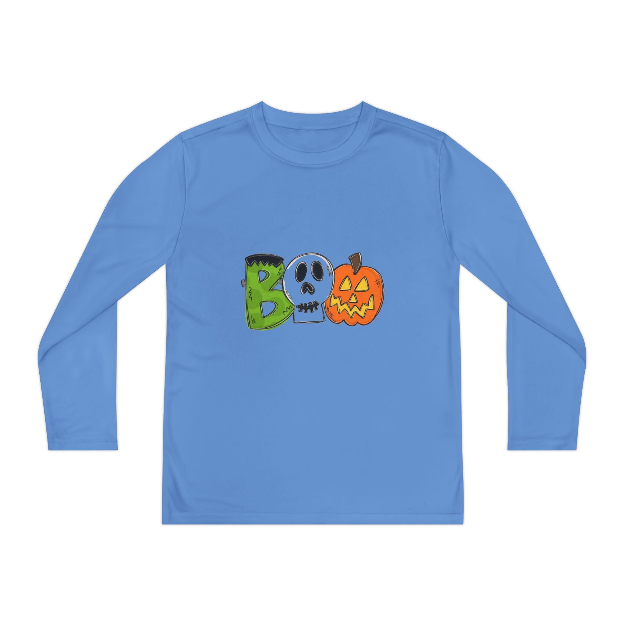 Youth Halloween Boo Long Sleeve Competitor T-Shirt