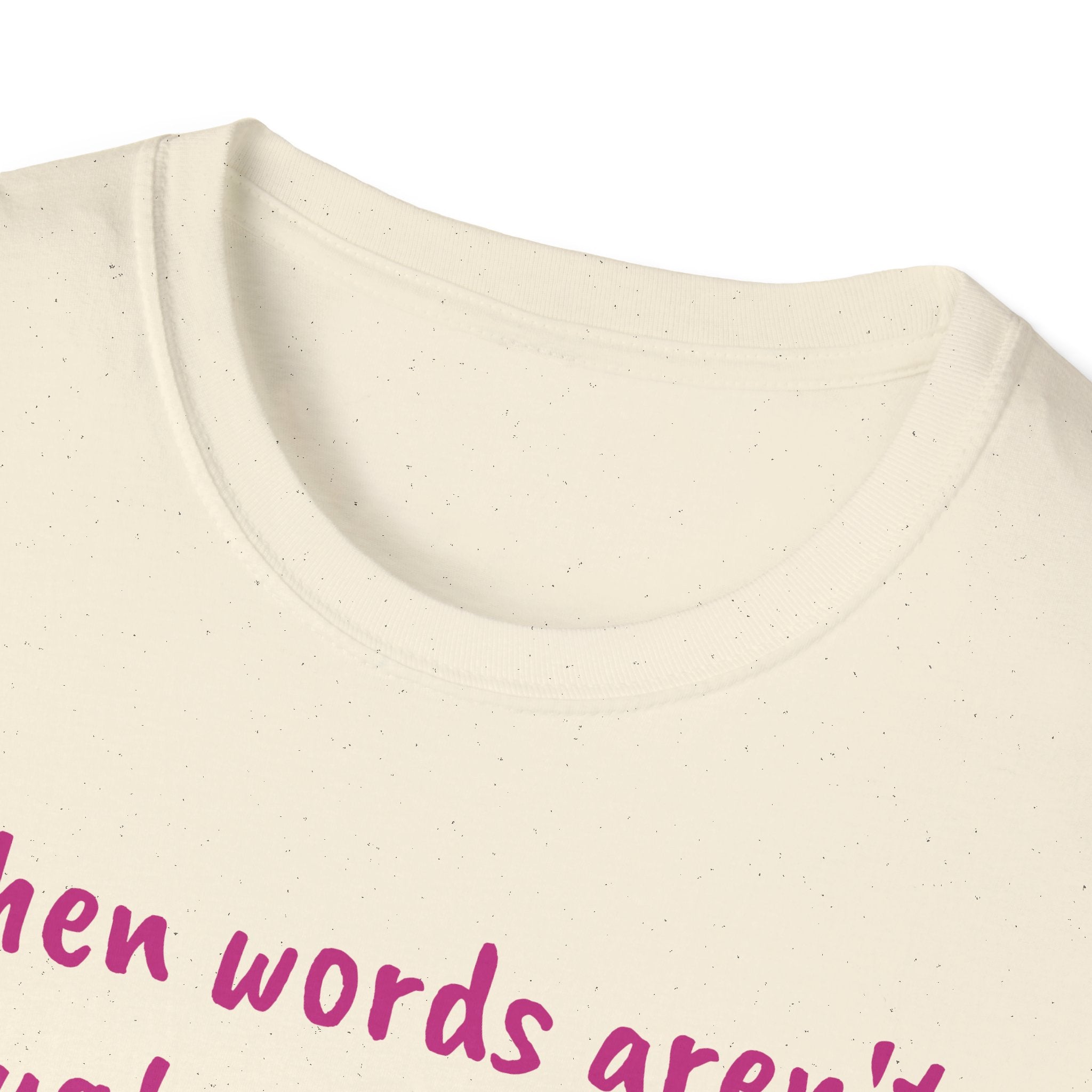 When Words Aren’t Enough, Give Flowers Unicorn Unisex Softstyle T-Shirt