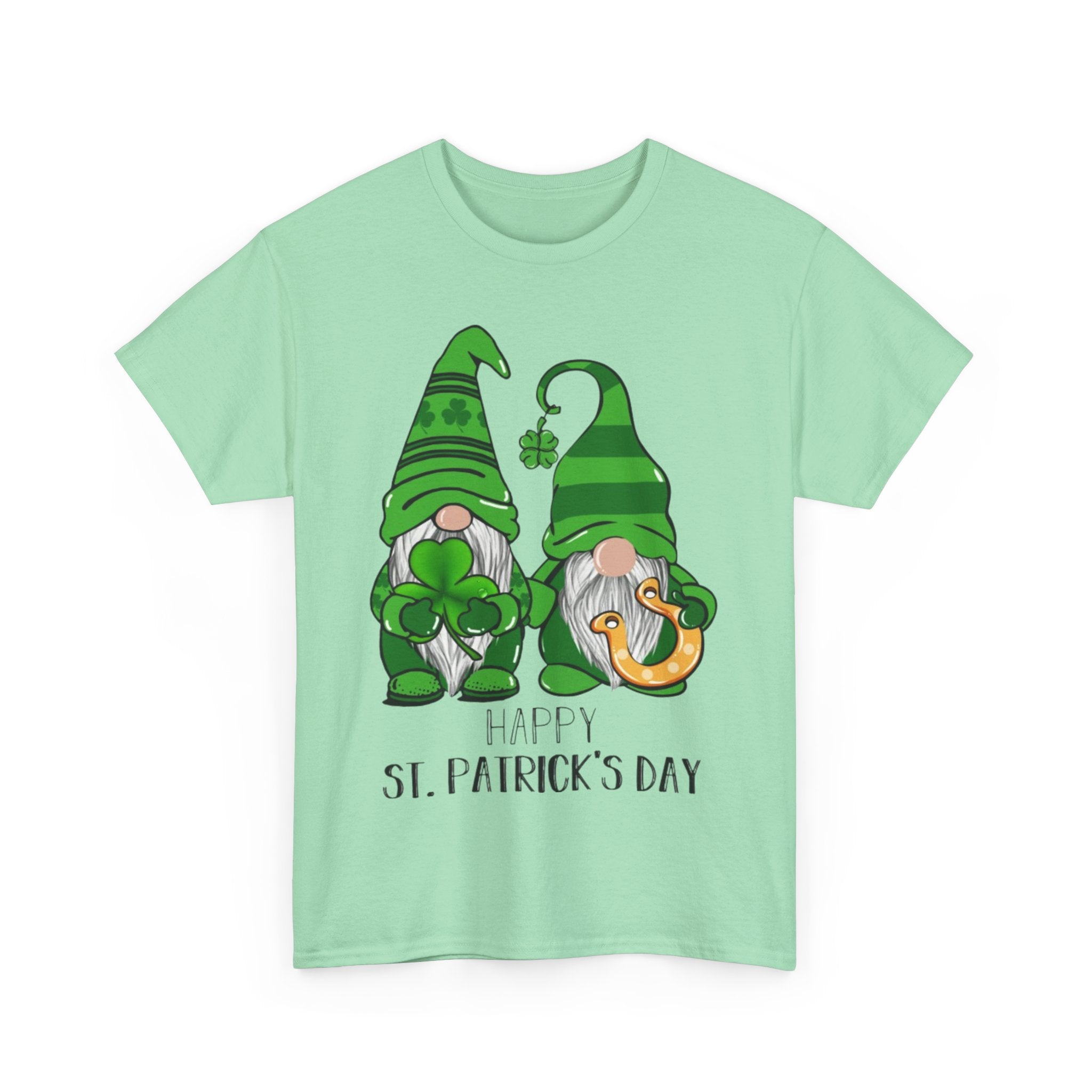 Happy St. Patrick's Day Gnome Unisex Heavy Cotton T-Shirt