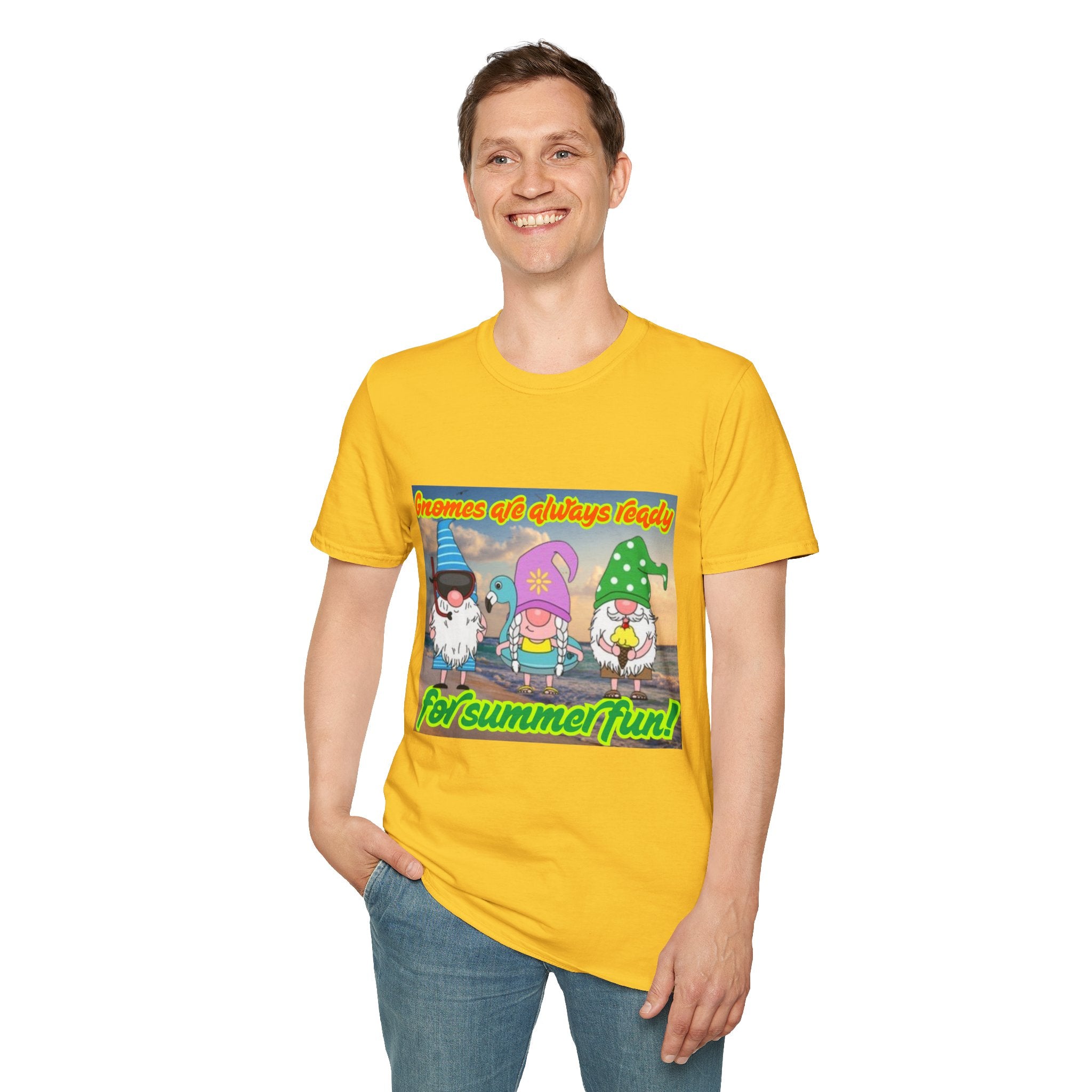 Gnomes Are Always Ready For Summer Fun! Unisex Softstyle T-Shirt