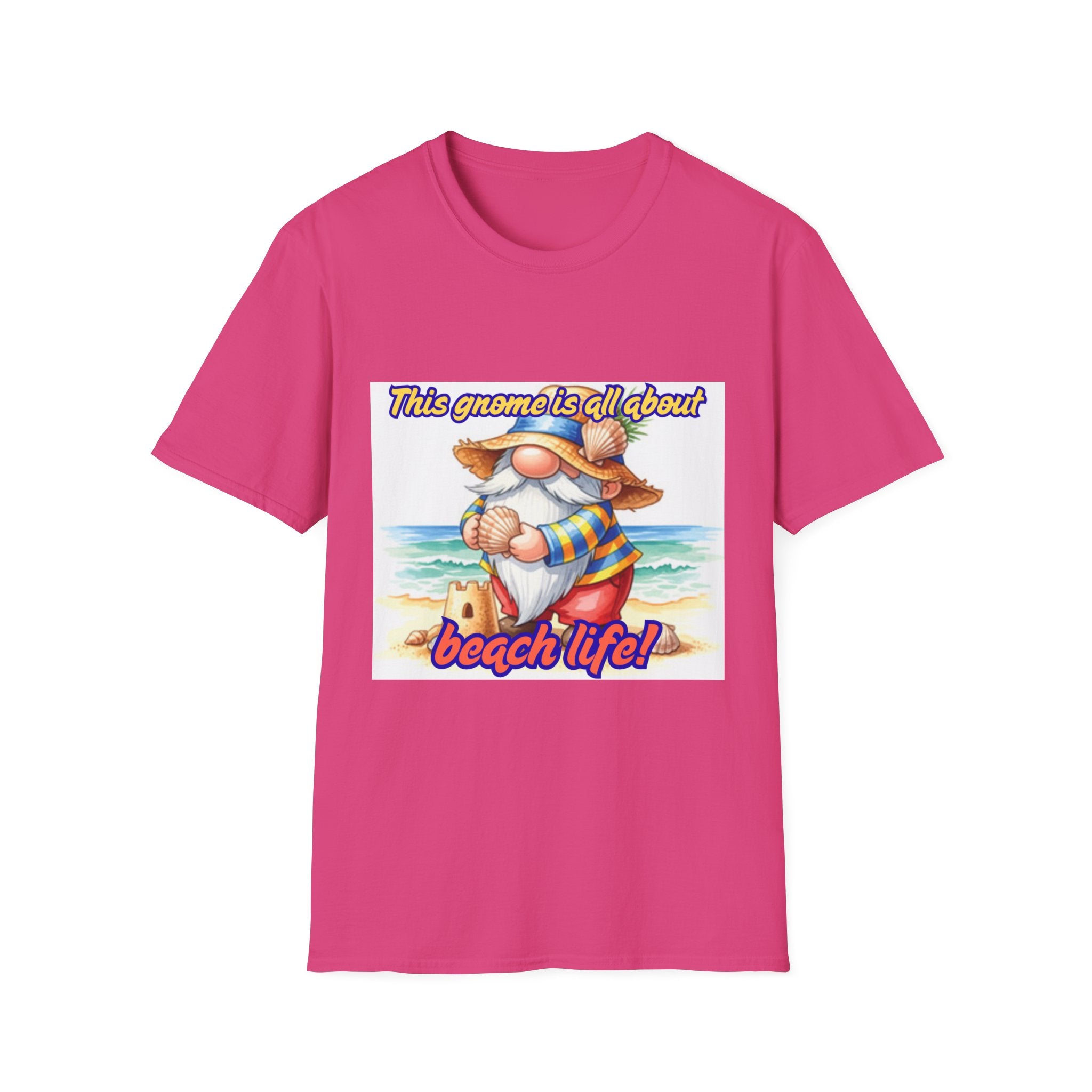 This Gnome Is All About Beach Life! Unisex Softstyle T-Shirt