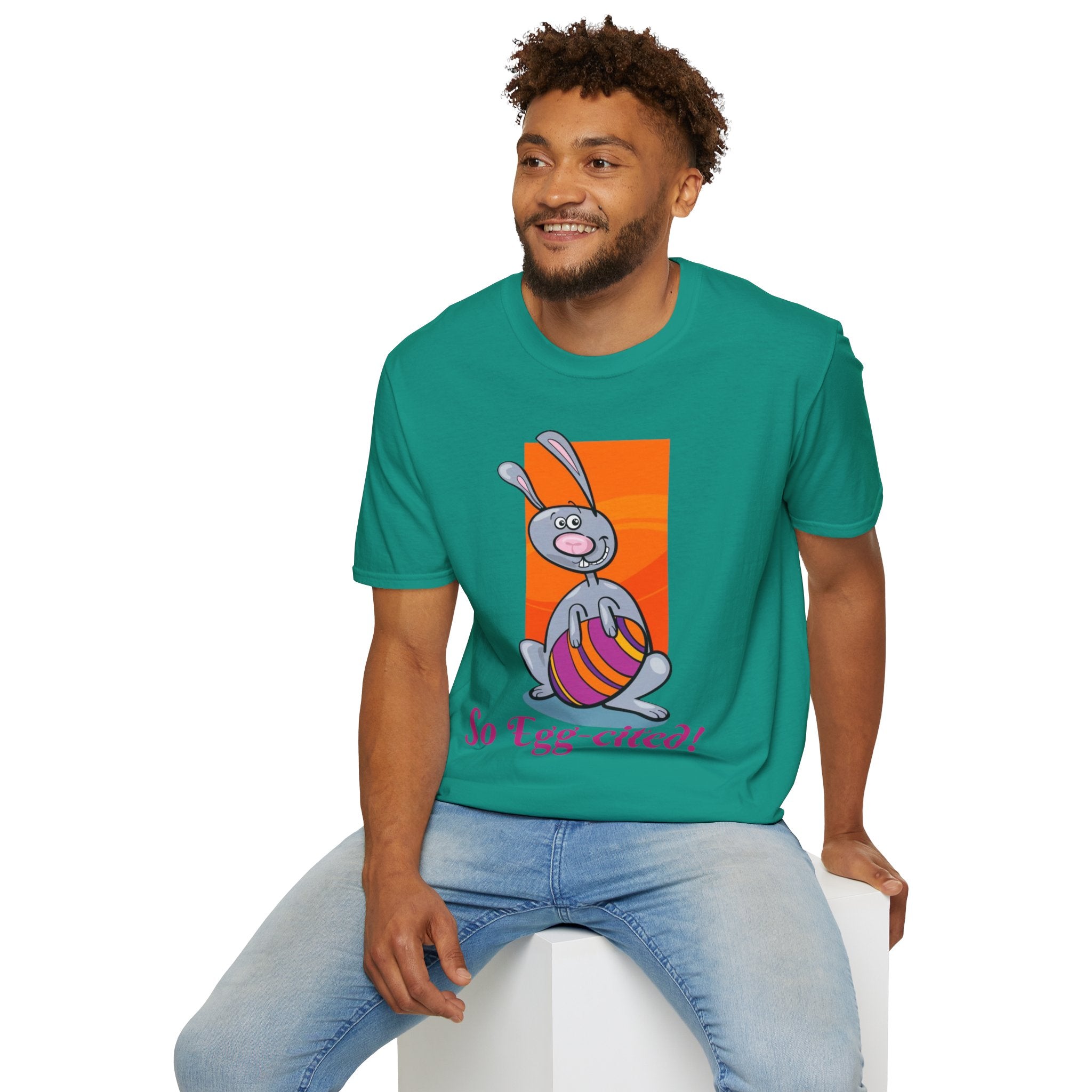 So Egg-cited Bunny Unisex Softstyle T-Shirt