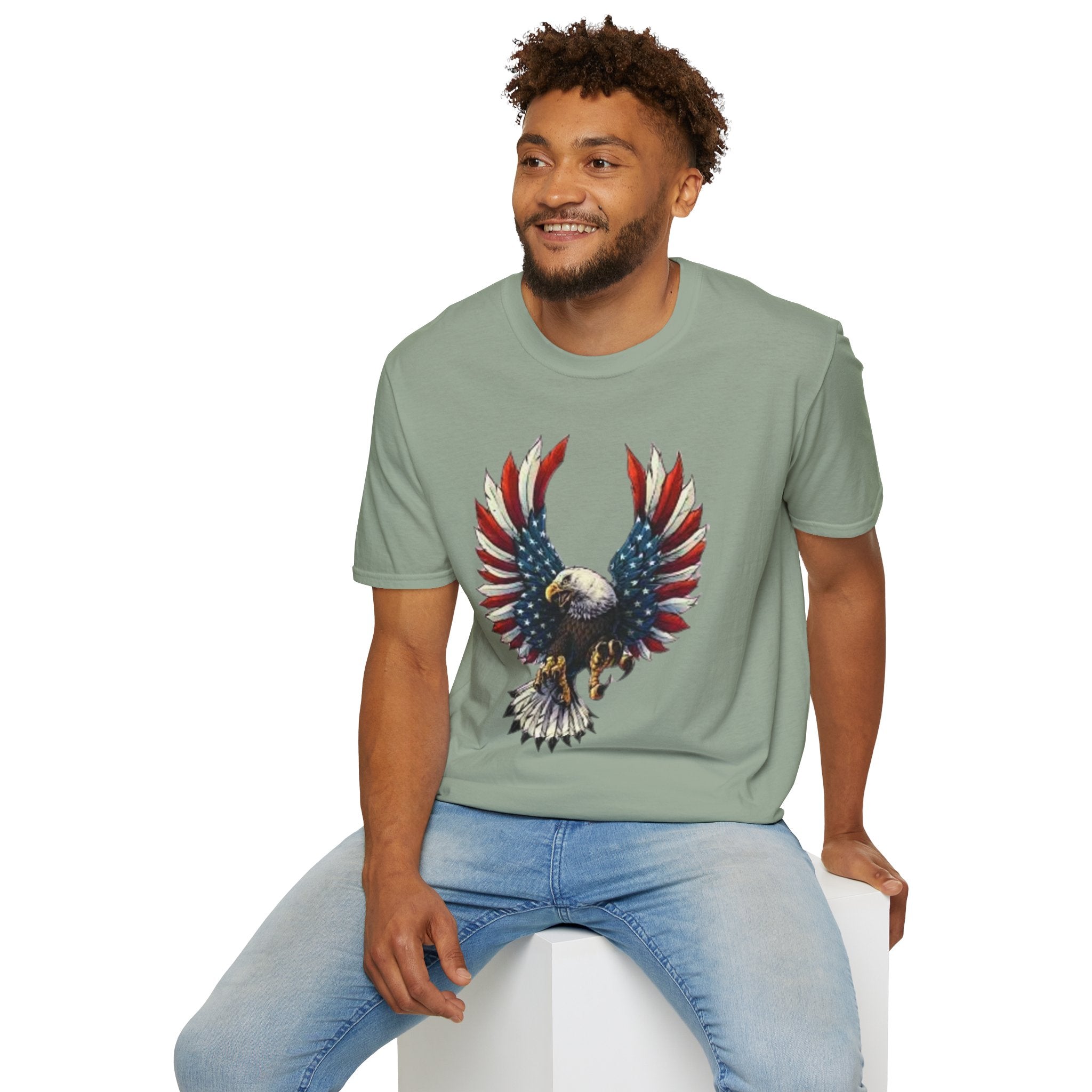 Patriotic Eagle Unisex Softstyle T-Shirt