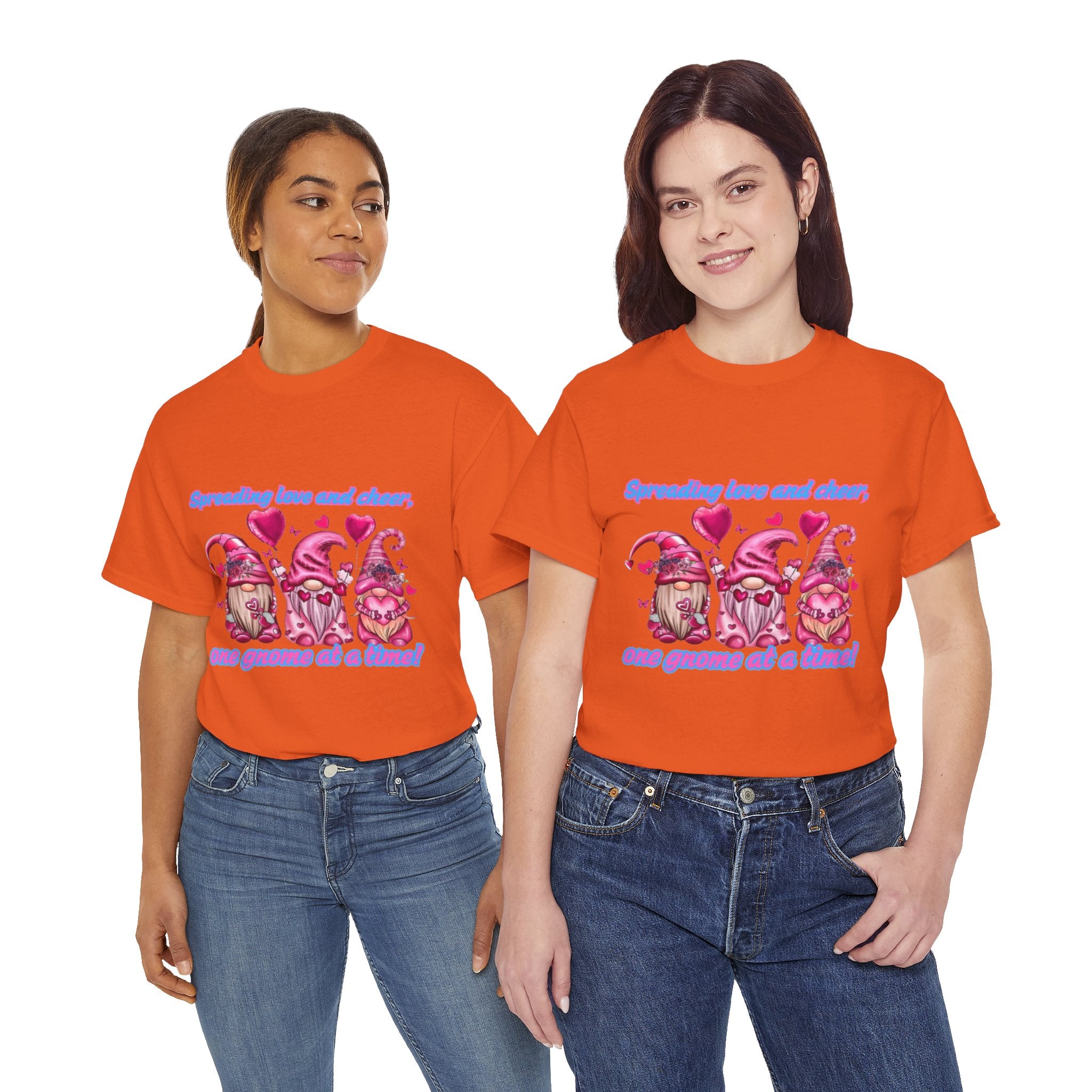 Spreading Love And Cheer, One Gnome At A Time Unisex Heavy Cotton T-Shirt