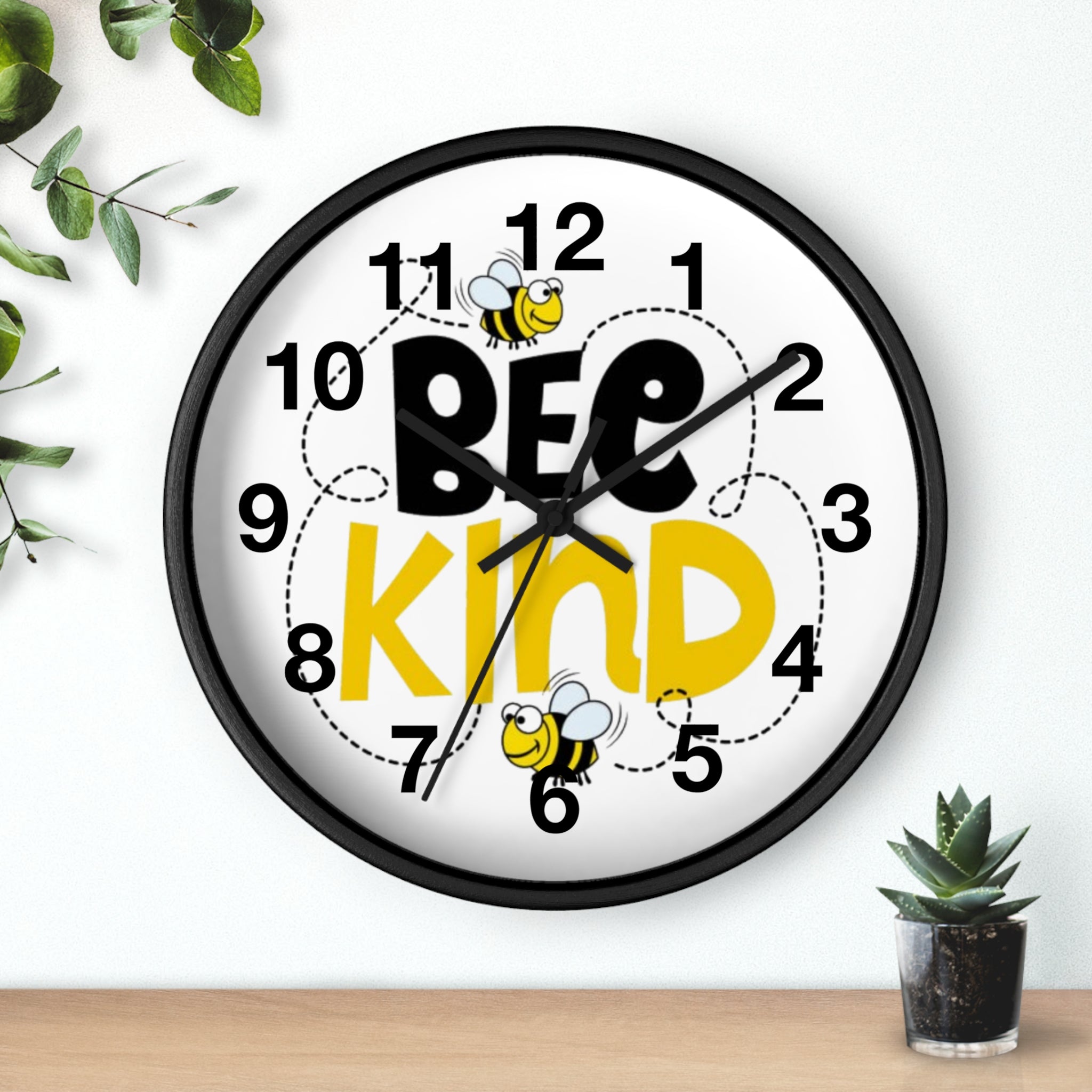 Bee Kind Inspirational Wall Clock