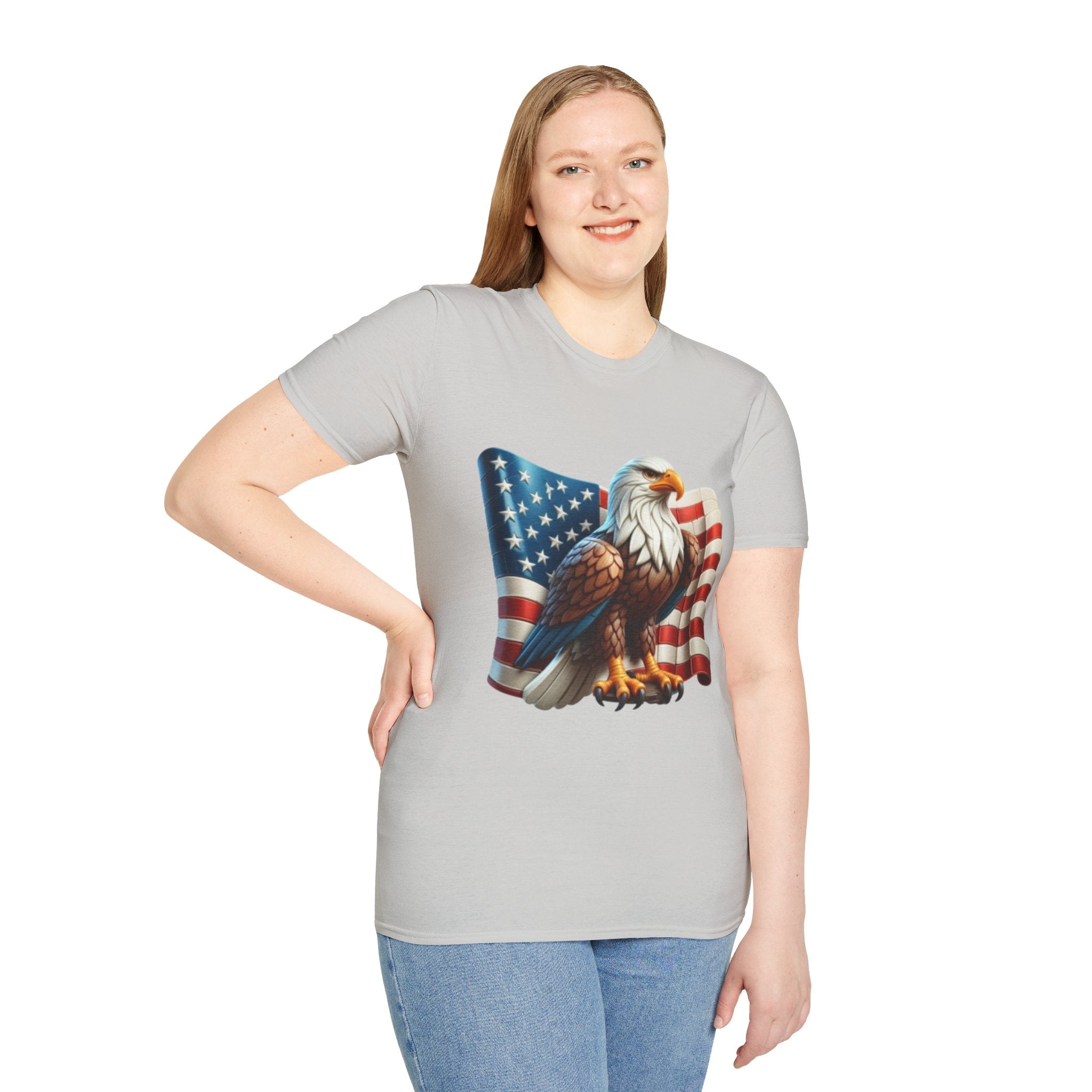 Patriotic Eagle Unisex Softstyle T-Shirt
