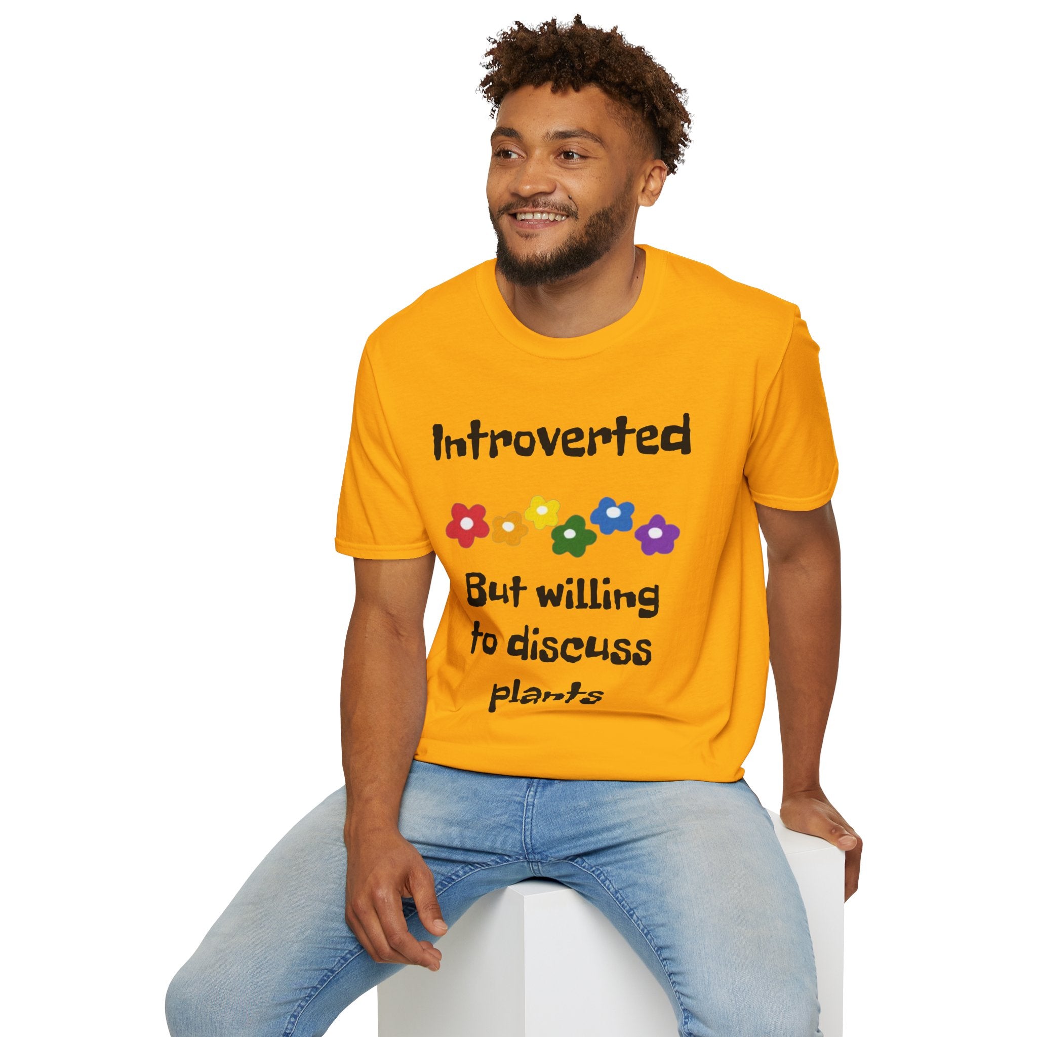 Introverted But Willing To Discuss Plants Unisex Softstyle T-Shirt