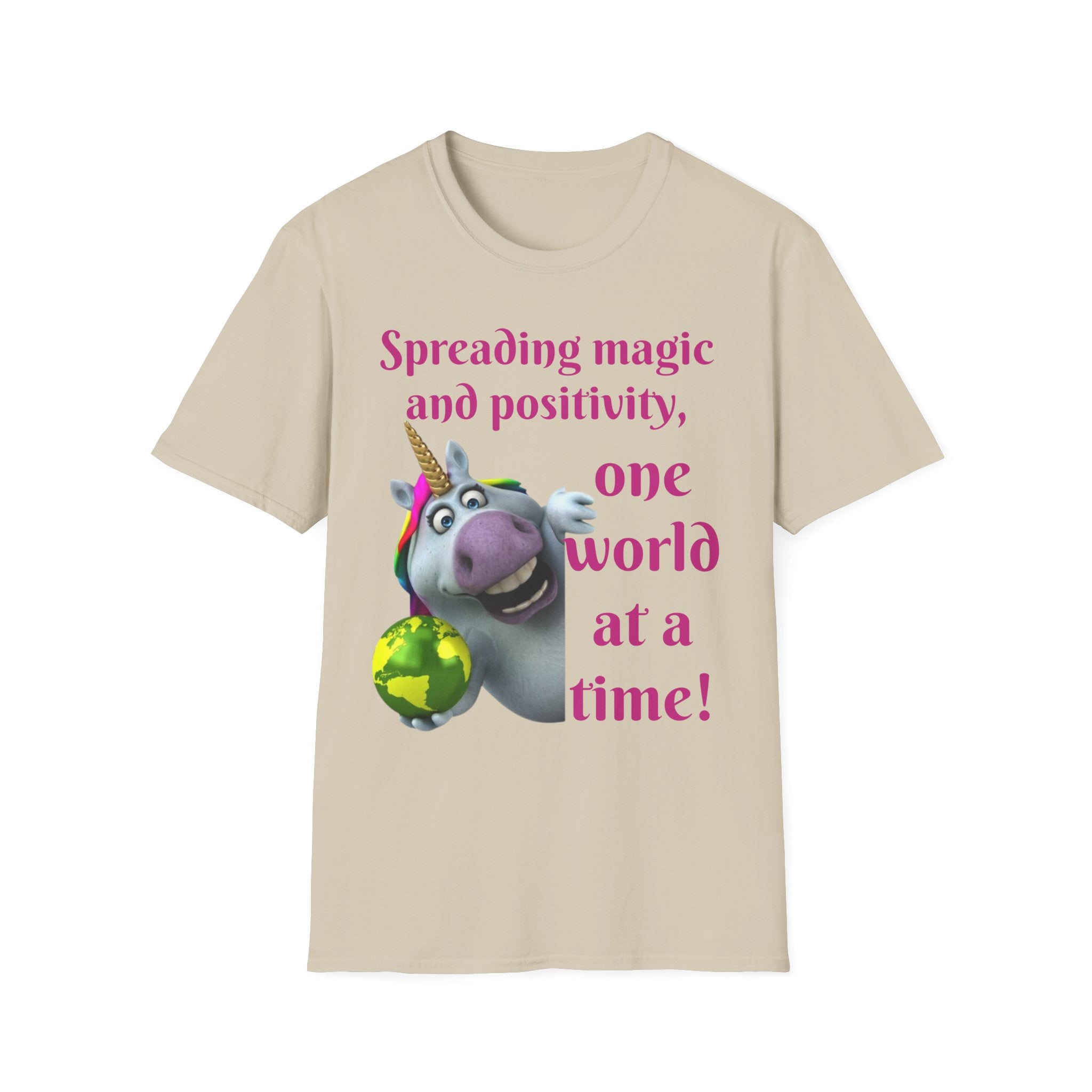 Spreading Magic And Positivity, One World At A Time! Unisex Softstyle T-Shirt