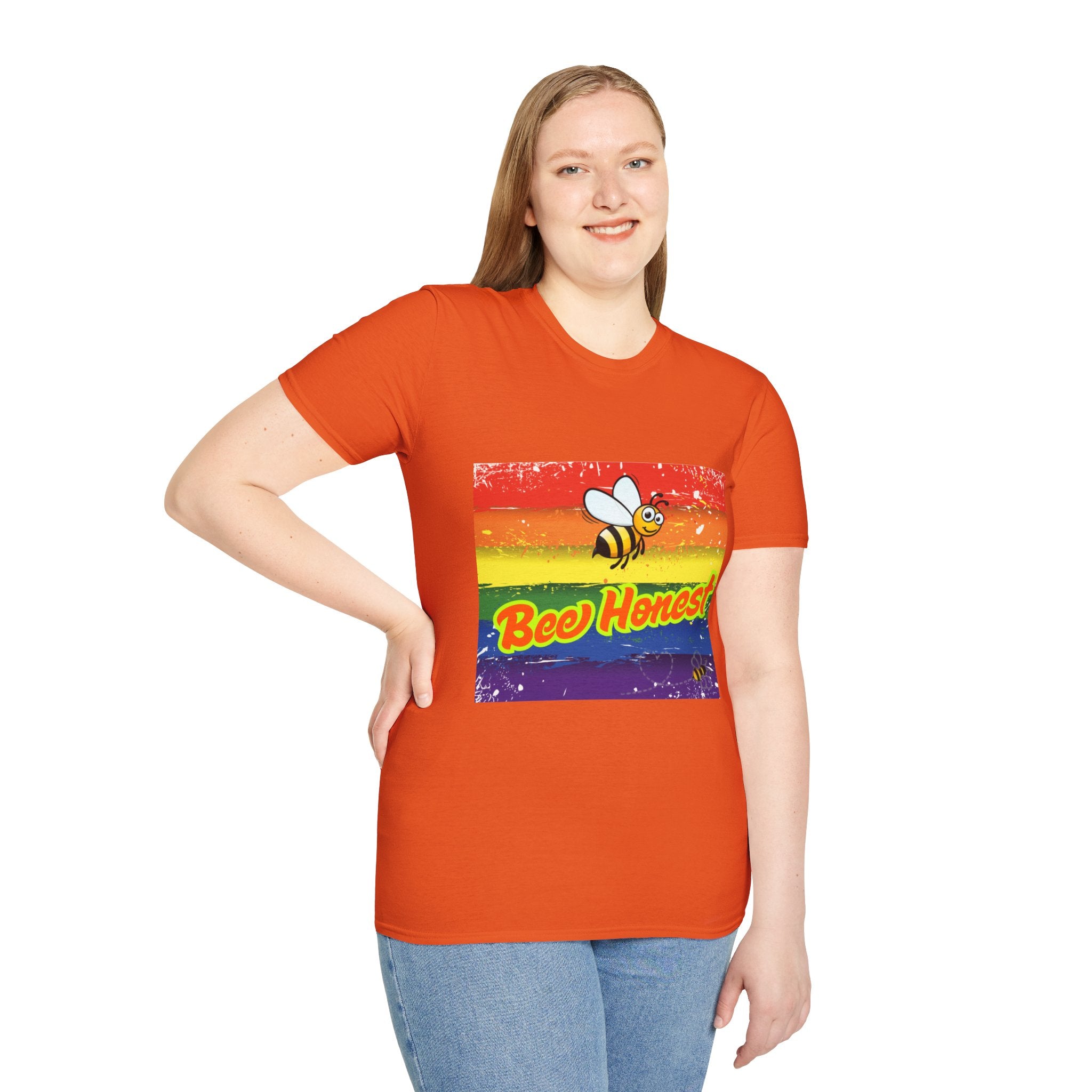 Bee Honest Rainbow Unisex Softstyle T-Shirt