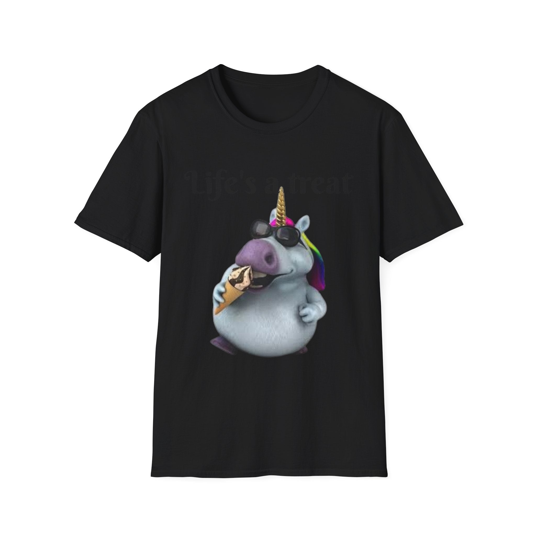 Life's A Treat Unicorn Unisex Softstyle T-Shirt