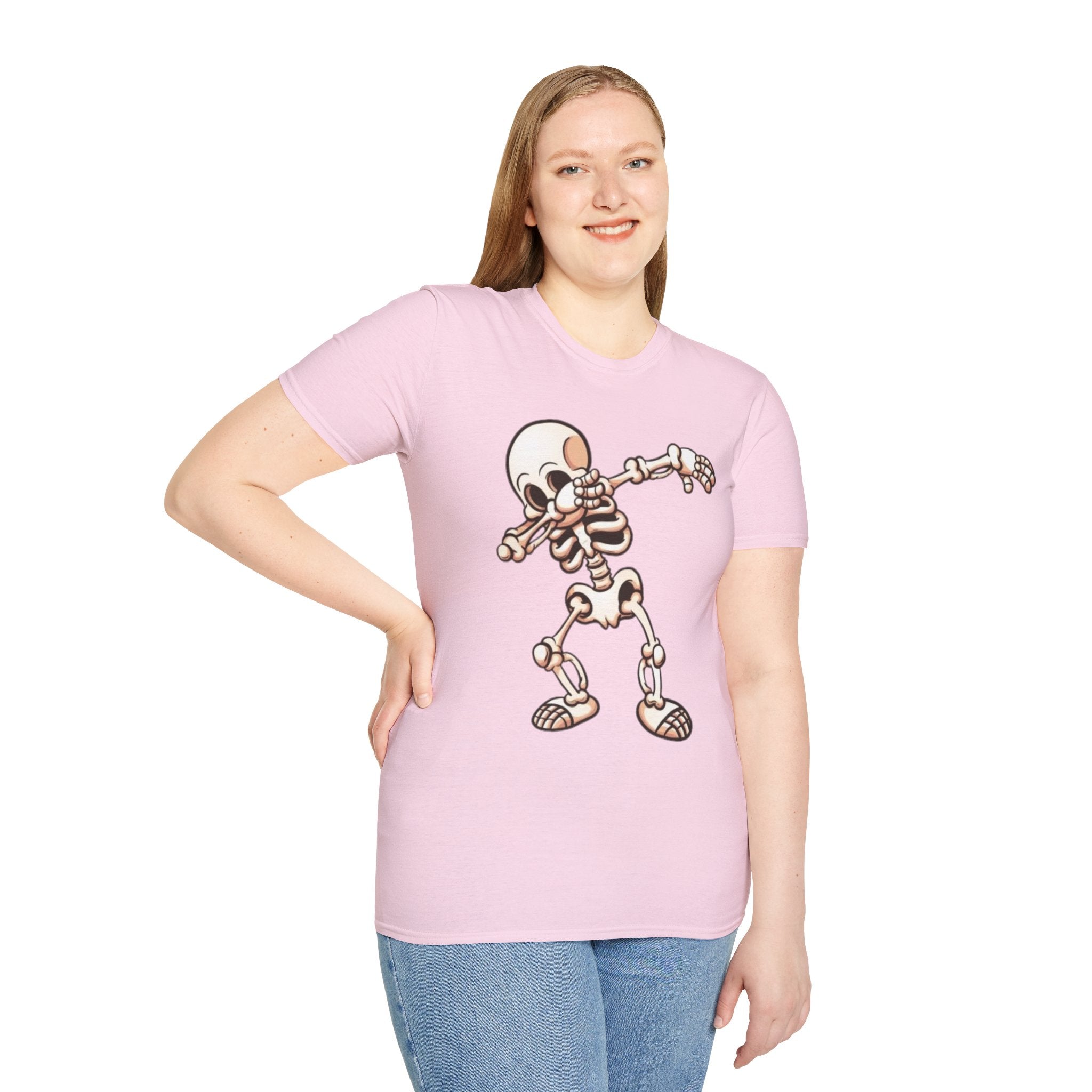 Dabbing Halloween Skeleton Unisex Softstyle T-Shirt