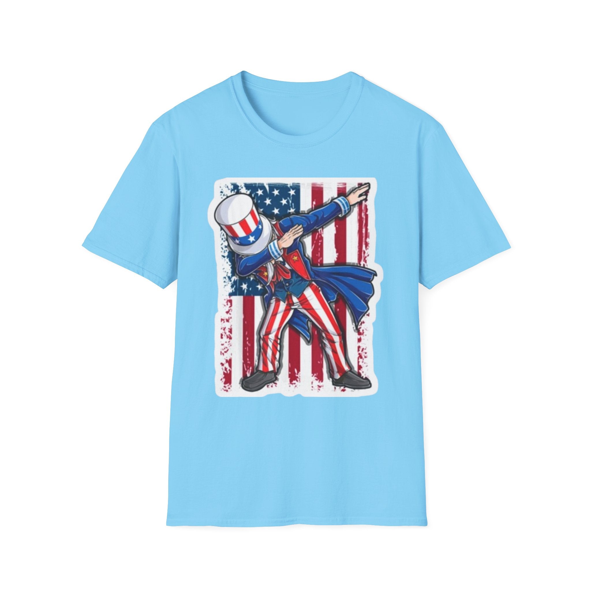 Patriotic Uncle Sam Dabbing Unisex Softstyle T-Shirt