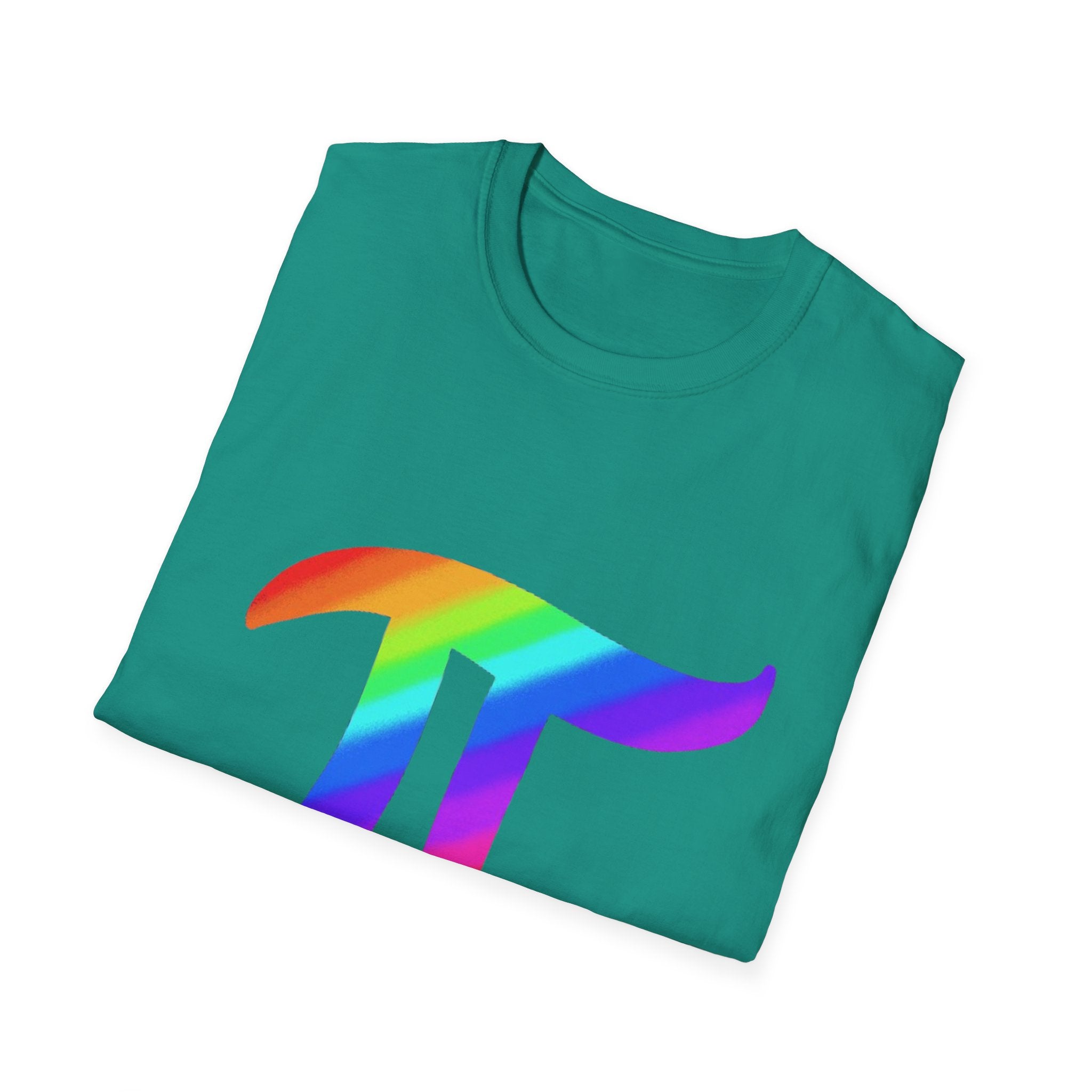 Rainbow Pi Symbol Unisex Softstyle T-Shirt