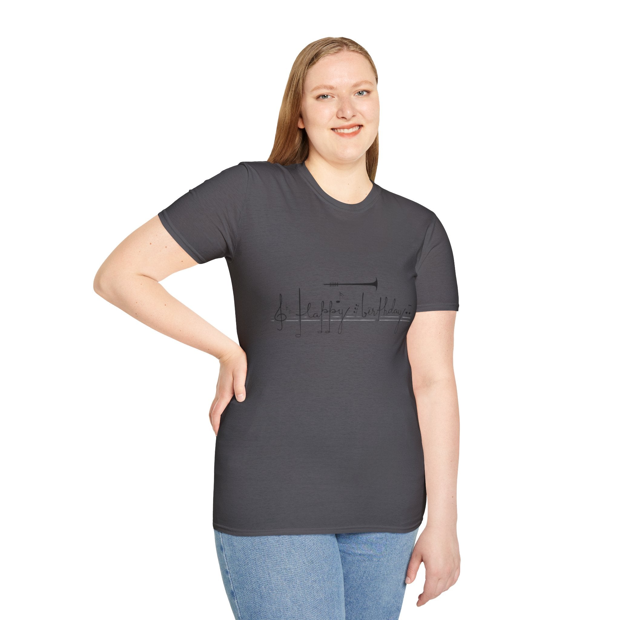 Music Note Birthday Unisex Softstyle T-Shirt-Personalize It!